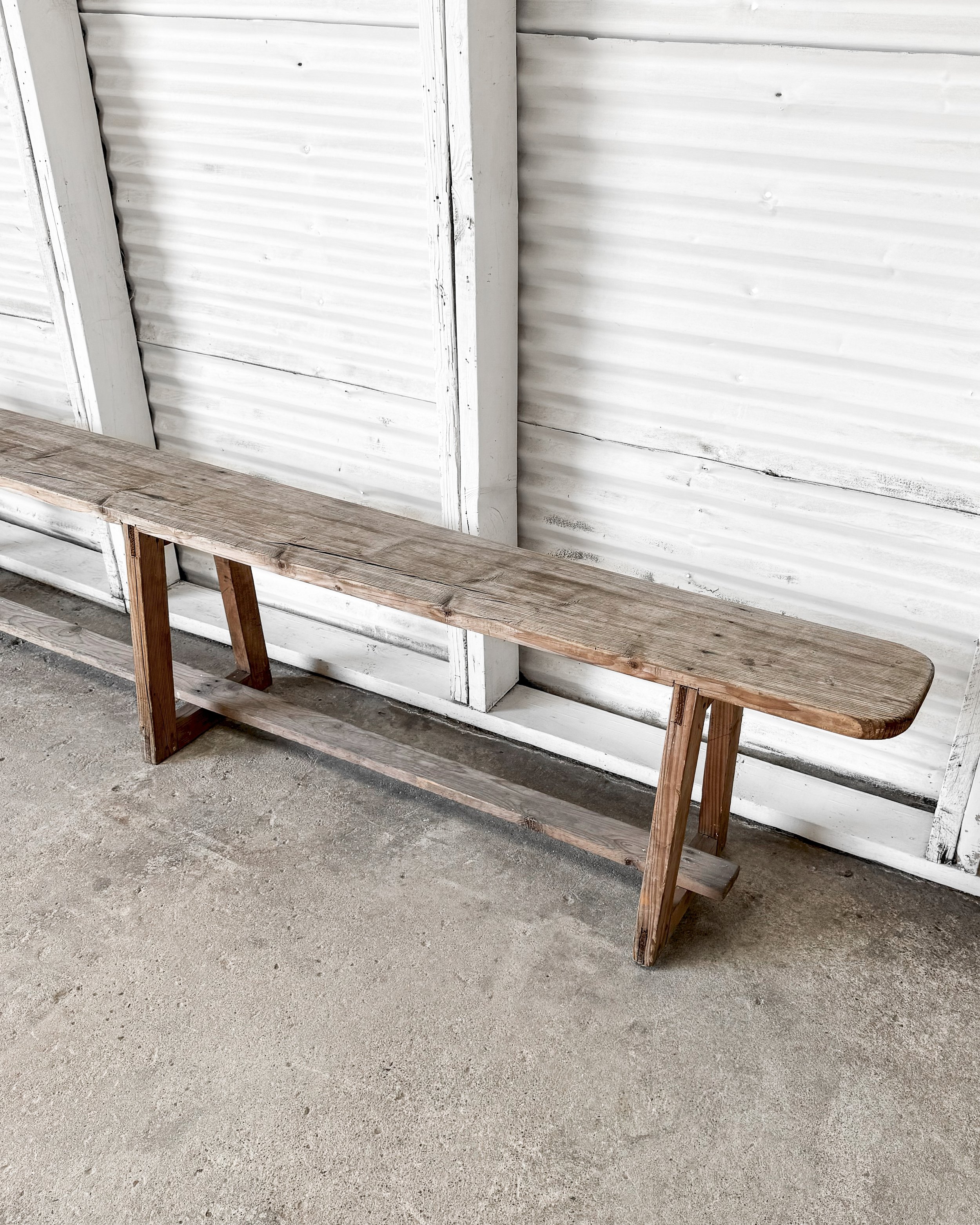 Antique French Farmhouse Bench