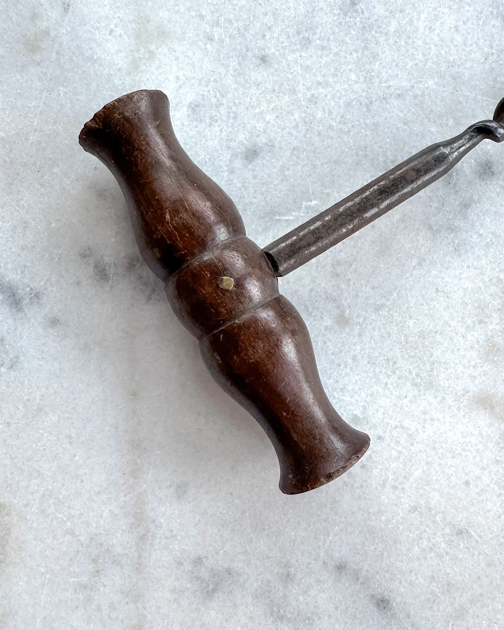 Victorian Wooden-Handled Corkscrew