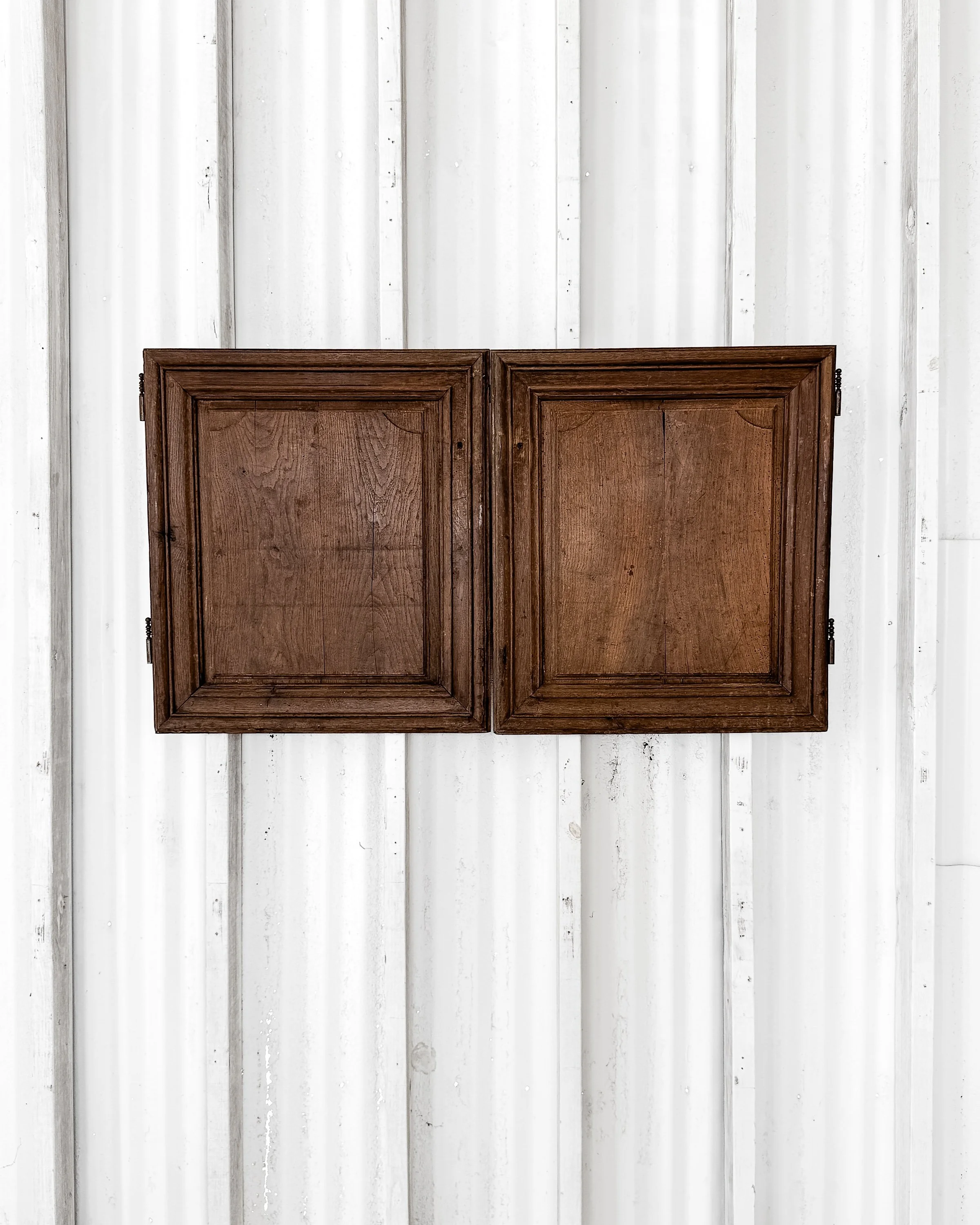 Salvaged 19th Century French Oak Cupboard Doors