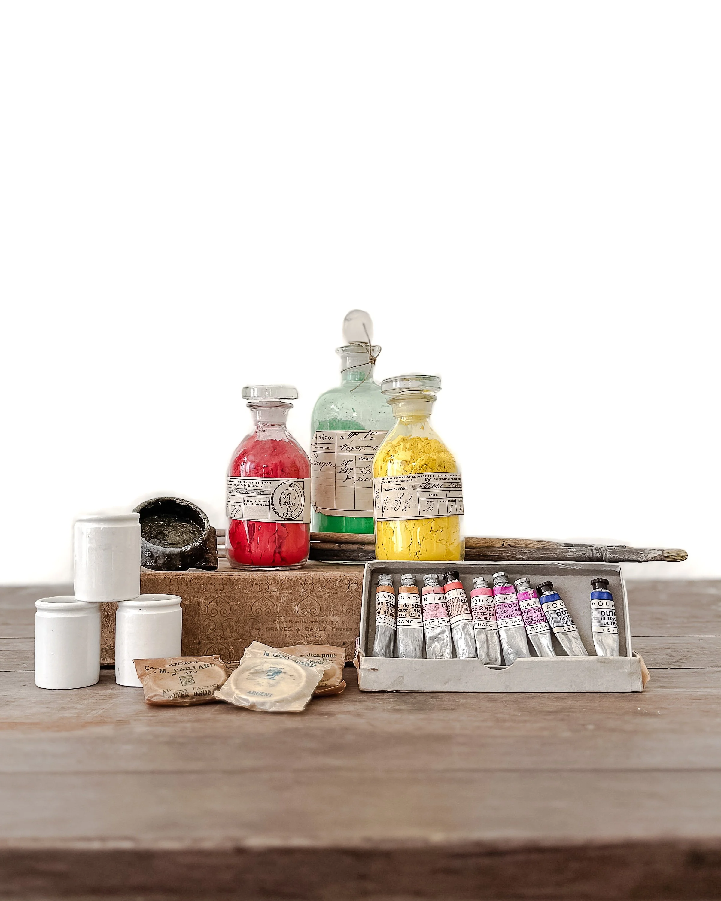 Set of Vintage French Artist Supplies