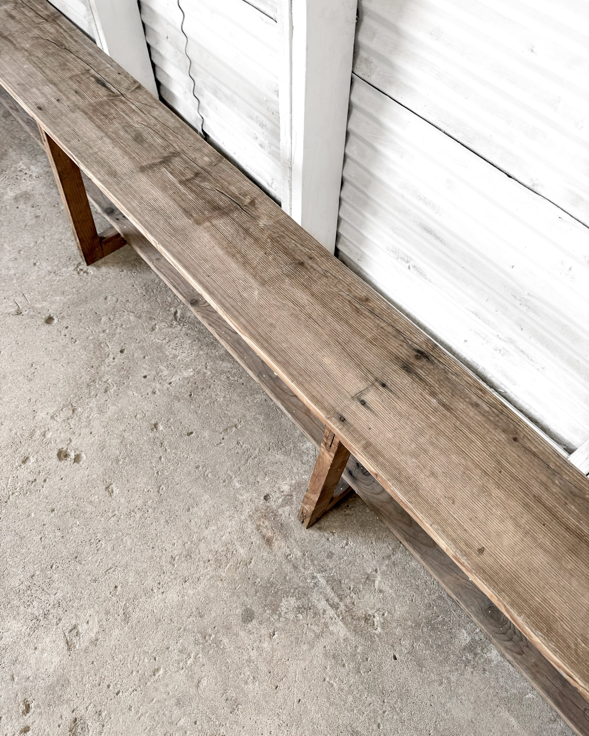 Antique French Farmhouse Bench