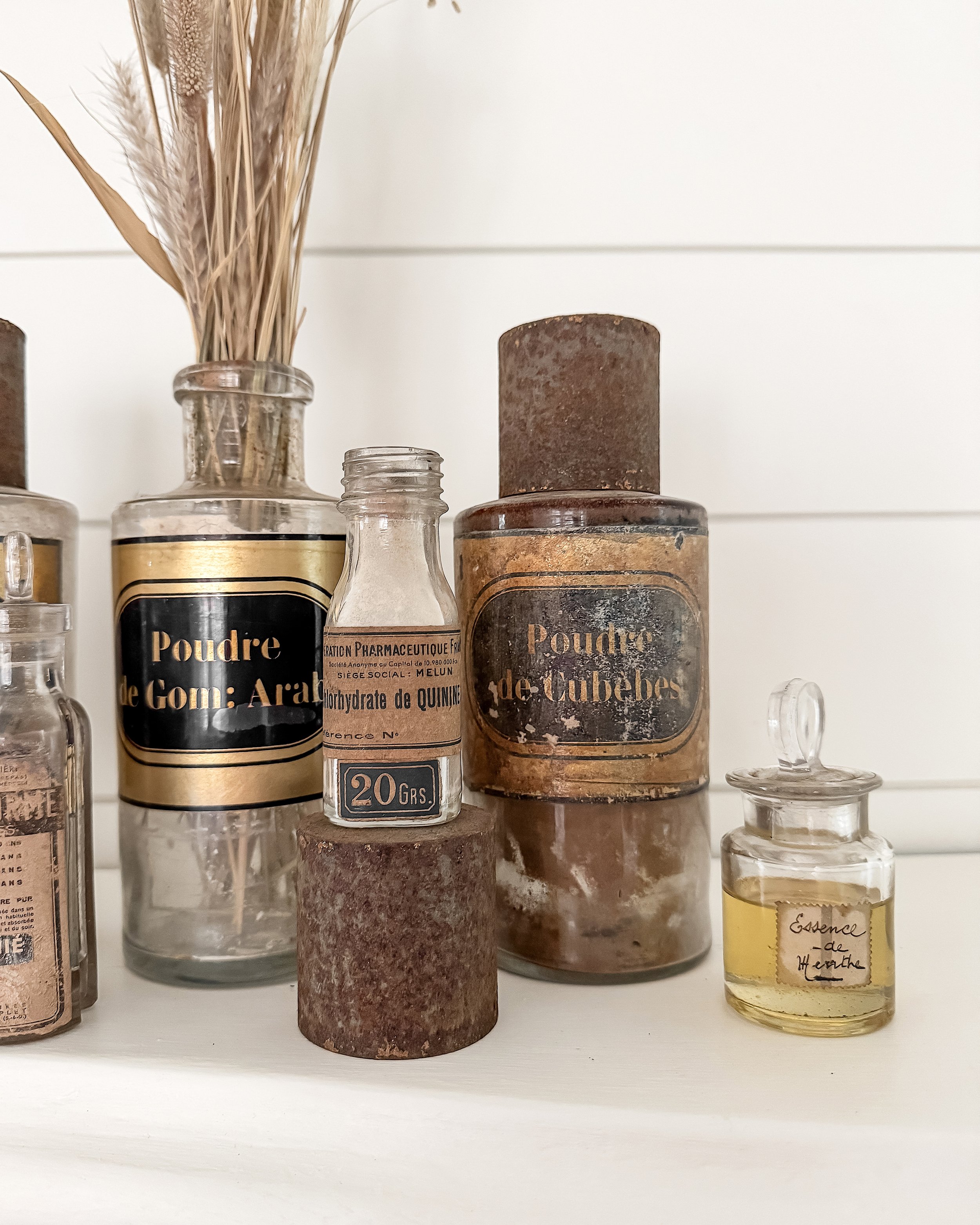Antique French Apothecary Bottles