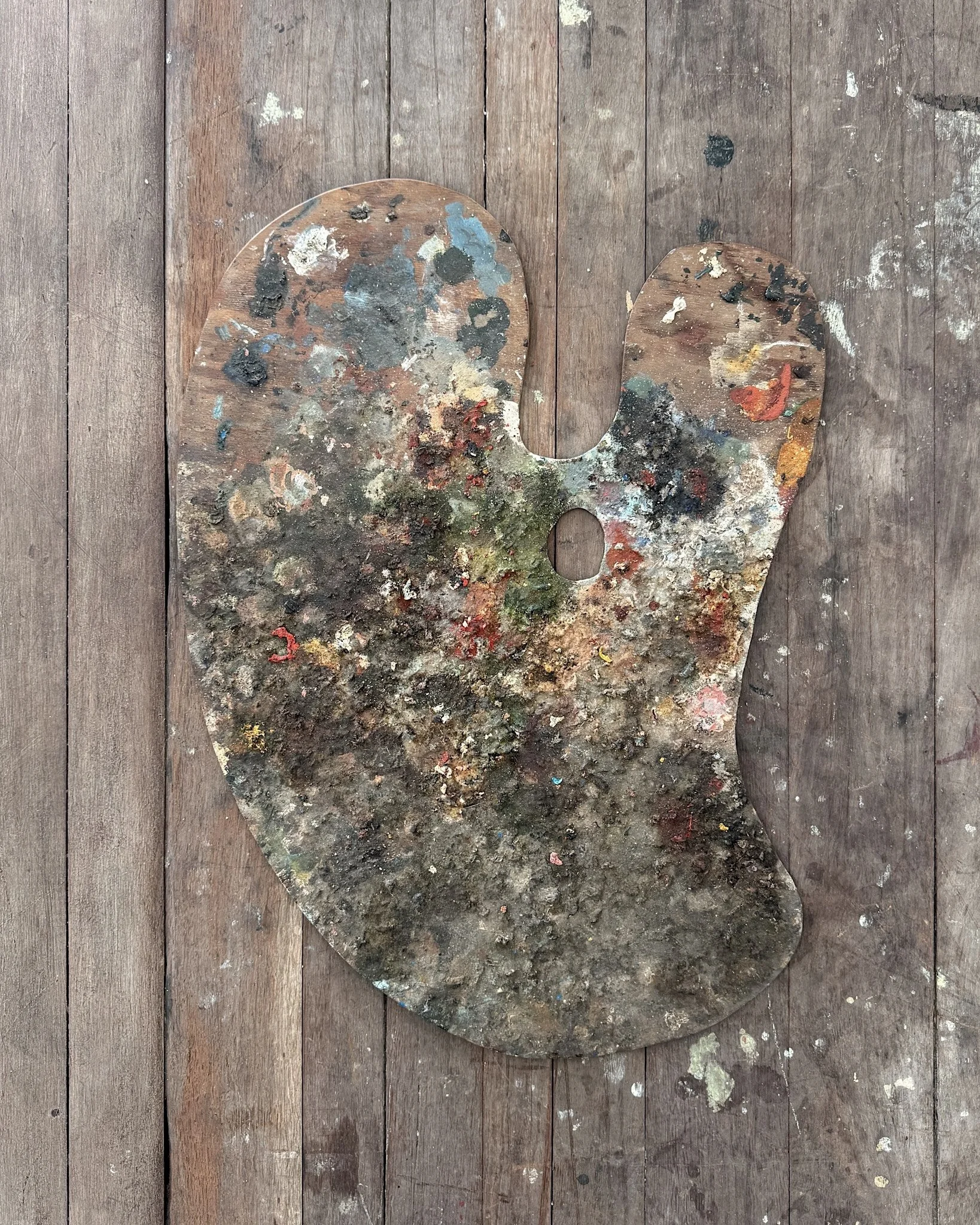 Antique Wooden French Artist's Palette