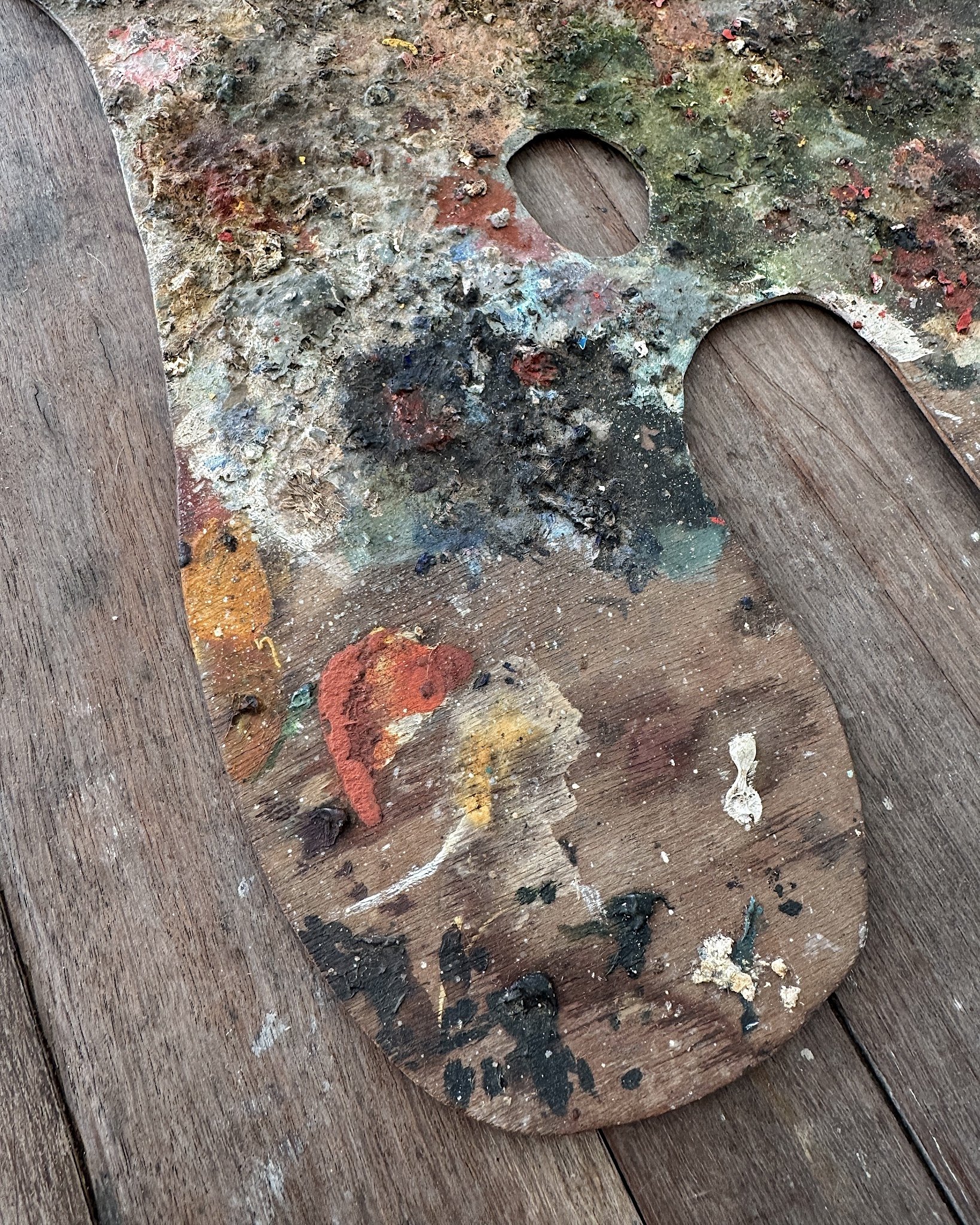 19th Century Wooden French Artist's Palette
