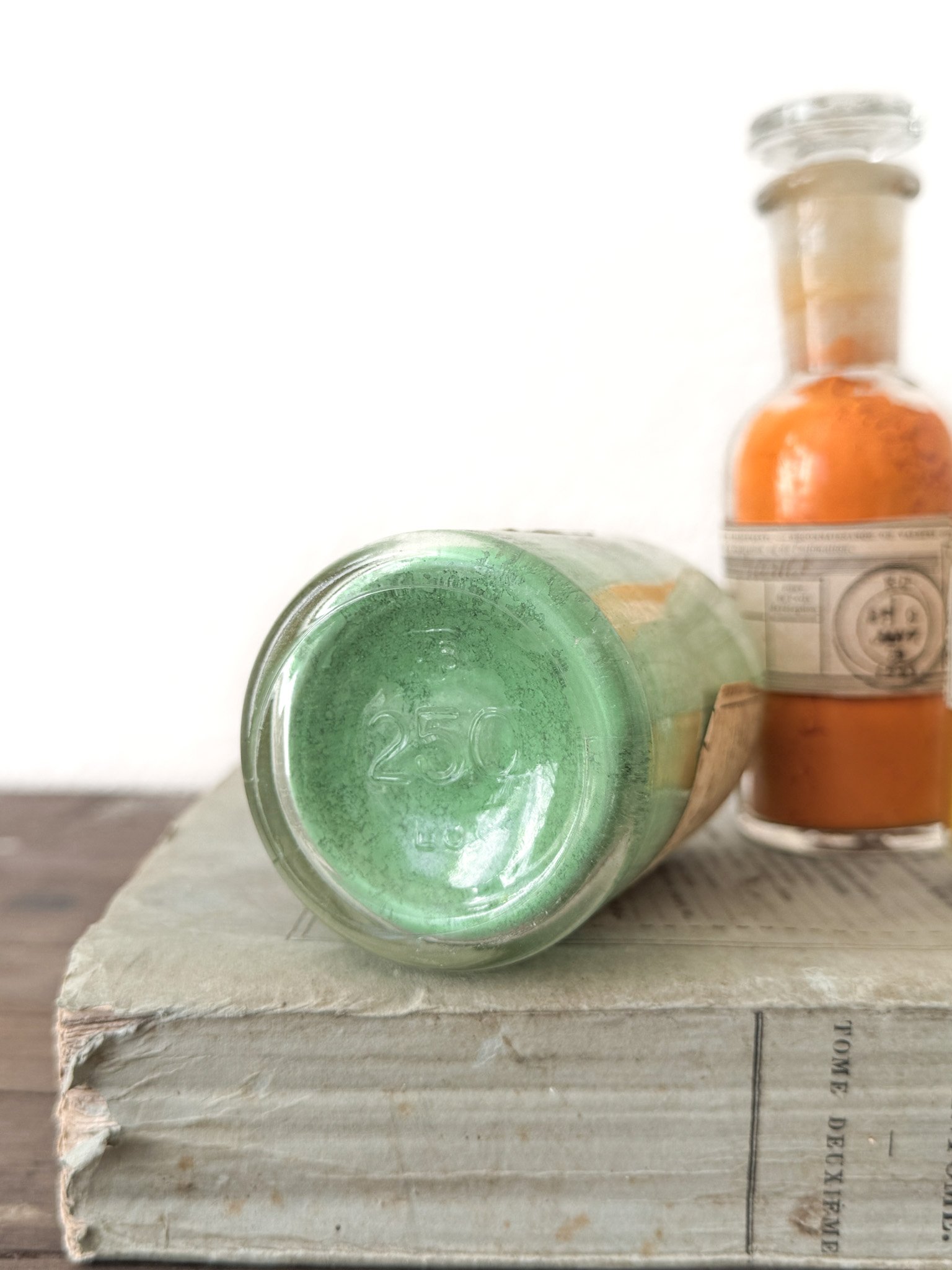 19th Century French Paint Pigments in Glass Bottles