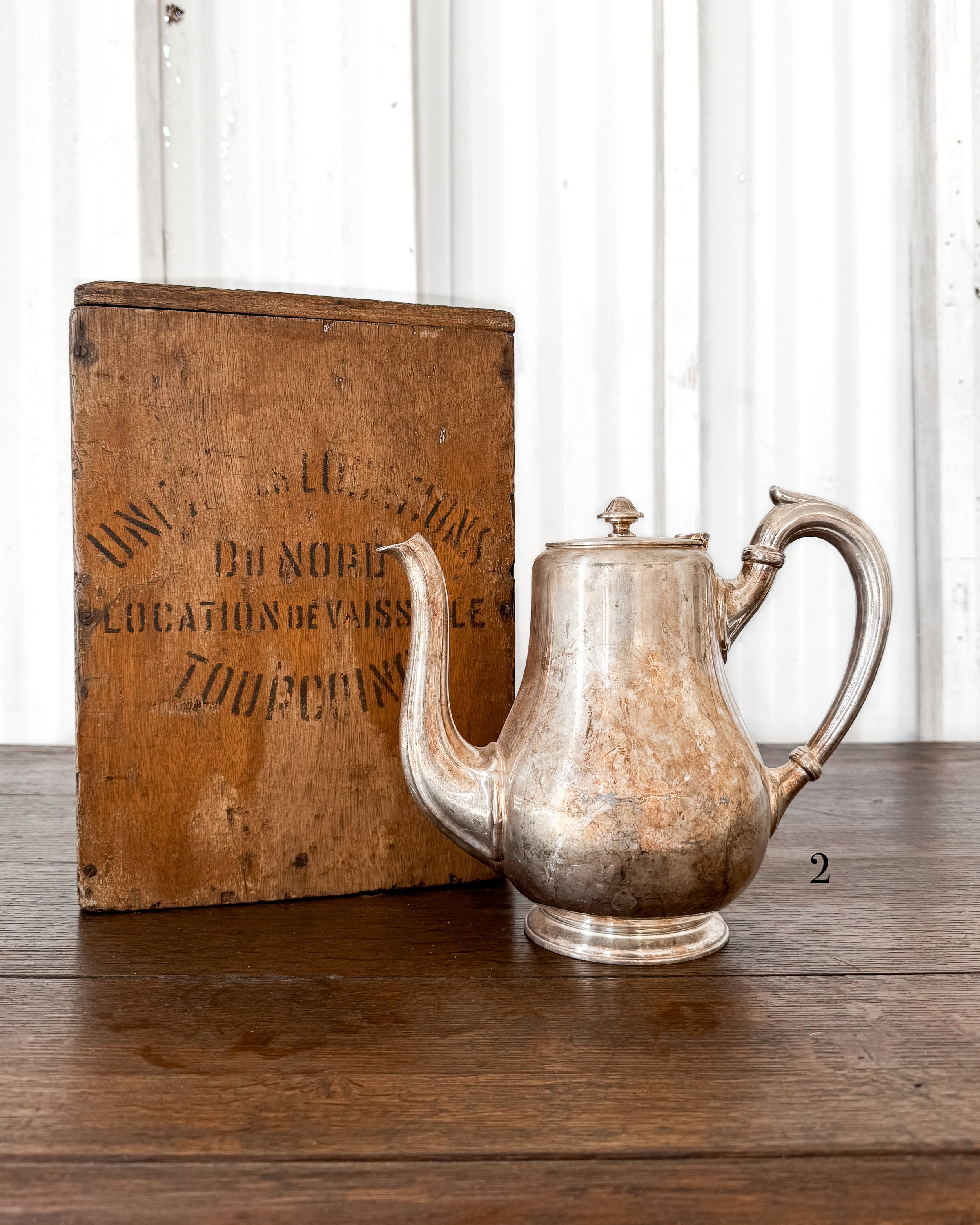 Antique Ercuis Silver Teapot