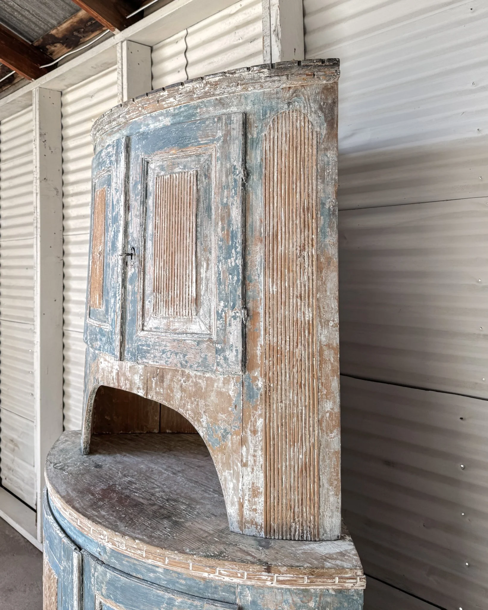Early 19th C. Swedish Gustavian Corner Cupboard