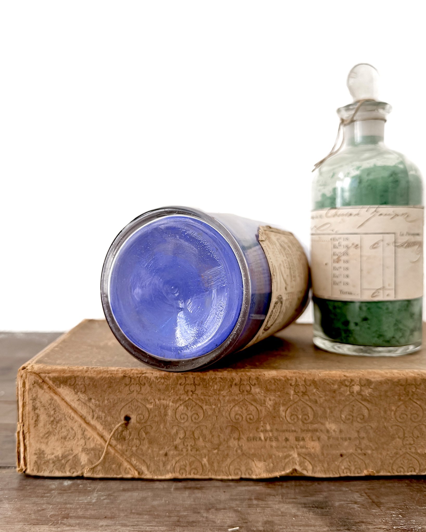 19th Century French Paint Pigments in Glass Bottles