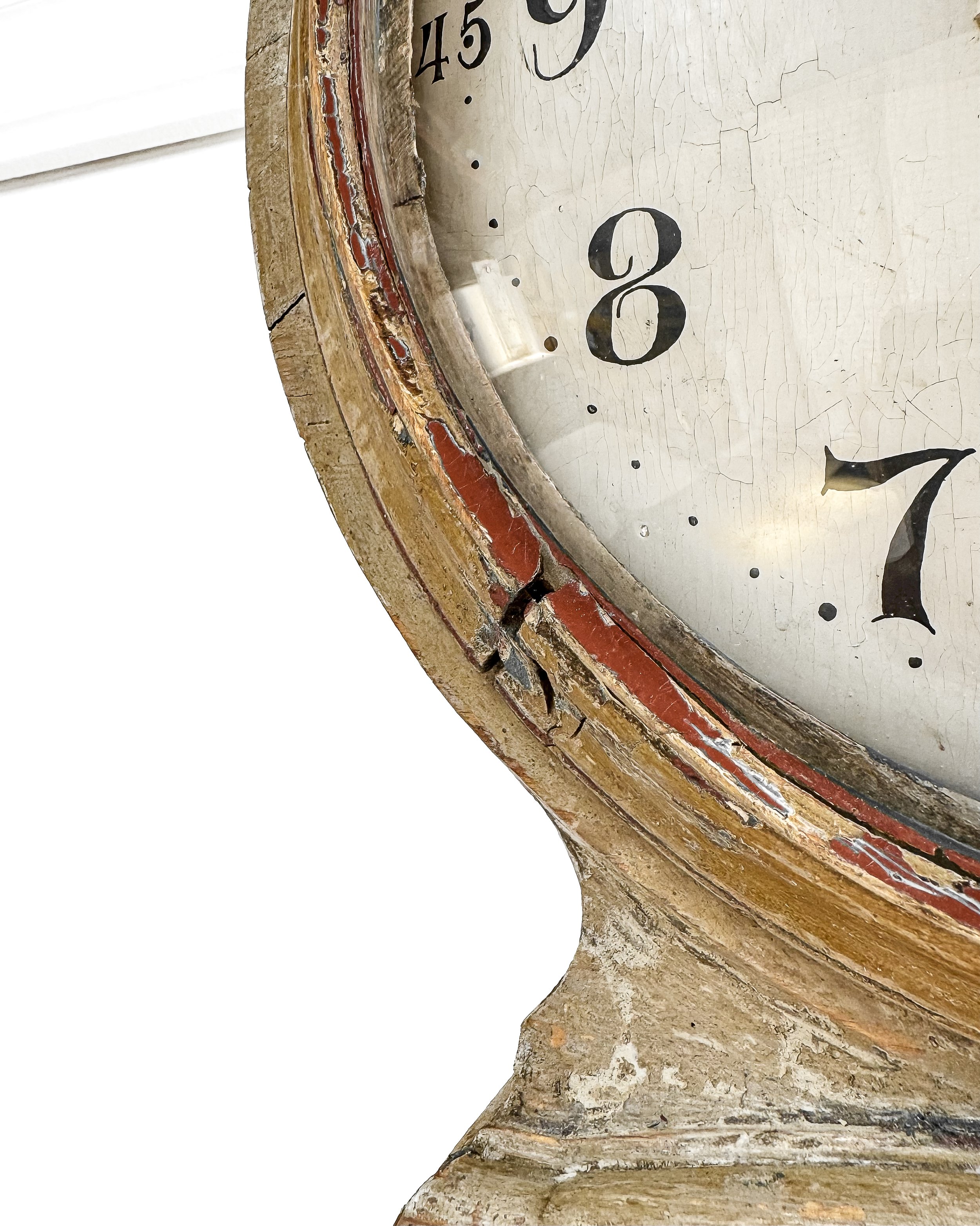 Antique Dry-Scraped Swedish Mora Clock