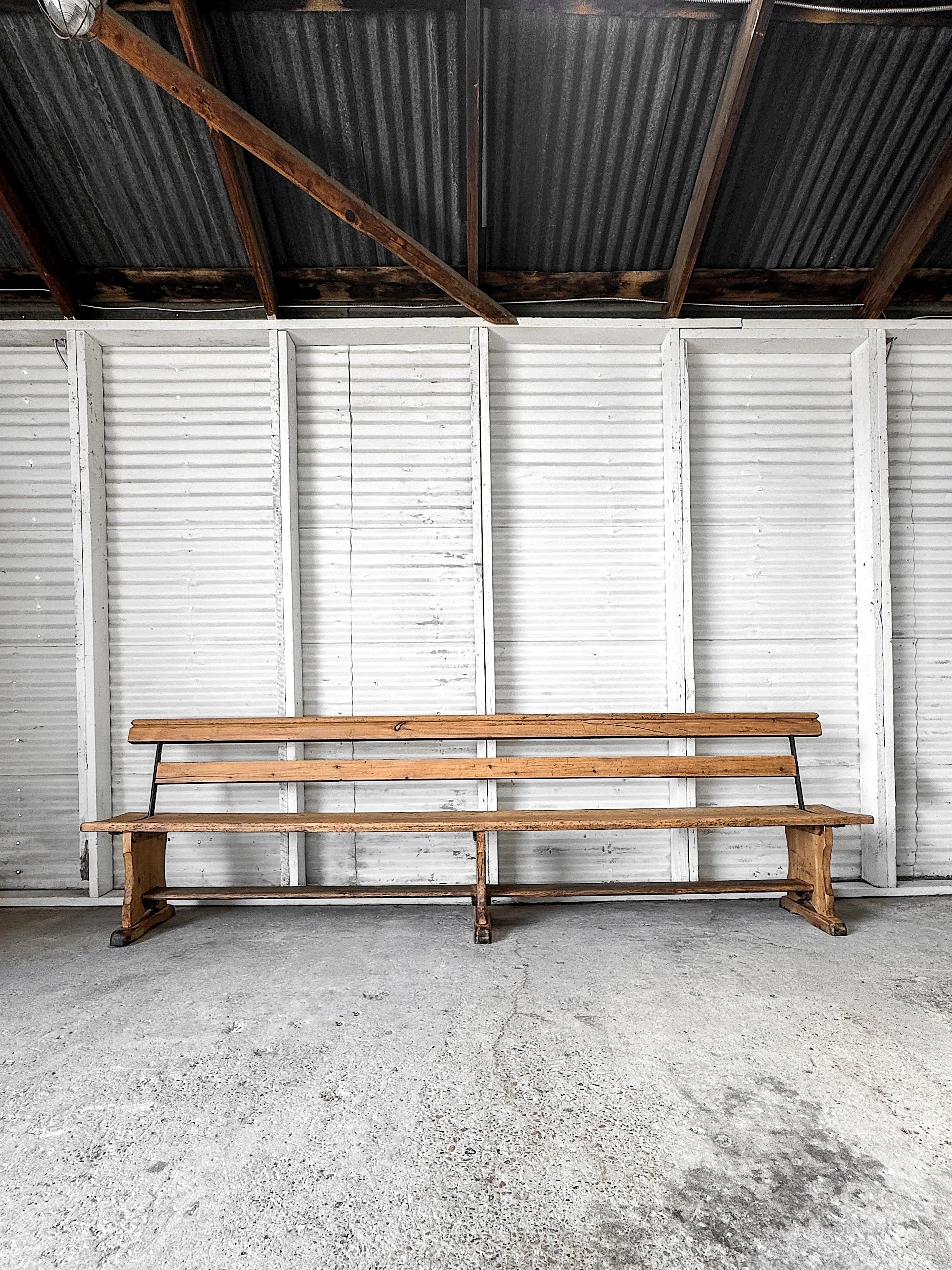 Antique Welsh Railway Platform Bench