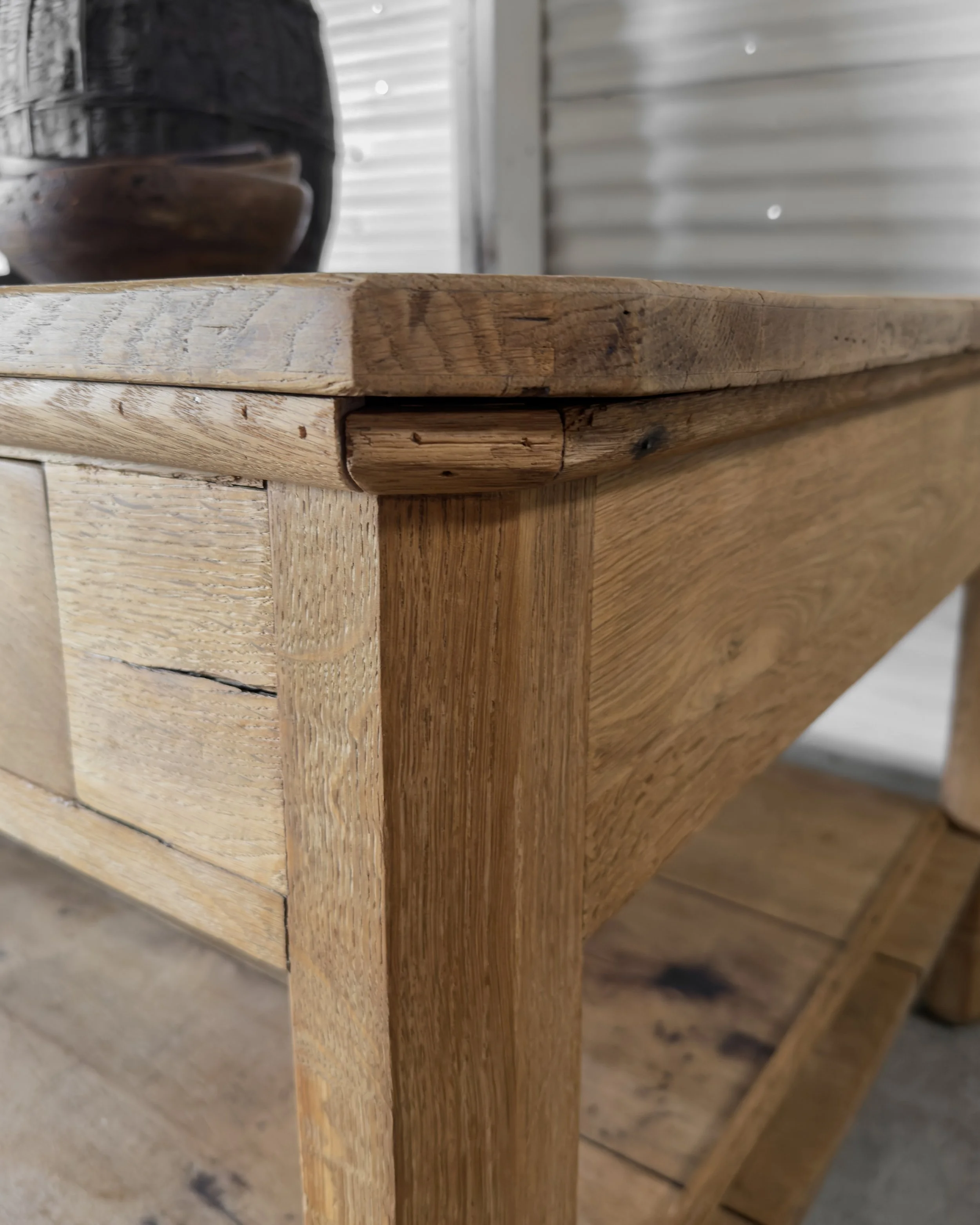 Antique English Oak Work Table | Kitchen Island