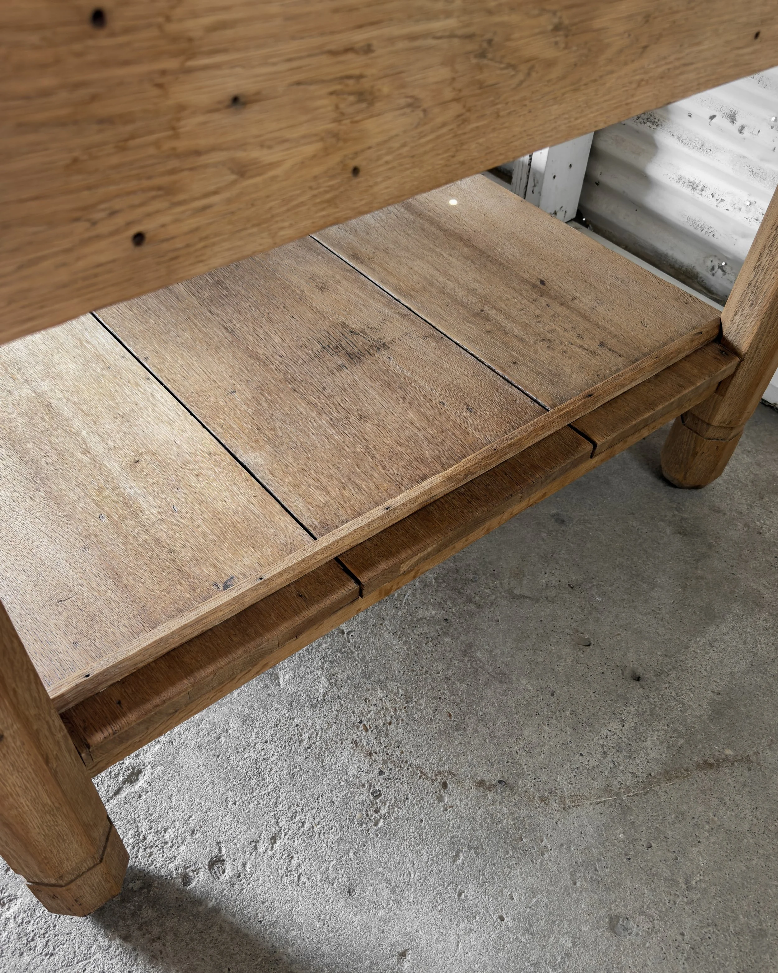 Antique English Oak Work Table | Kitchen Island