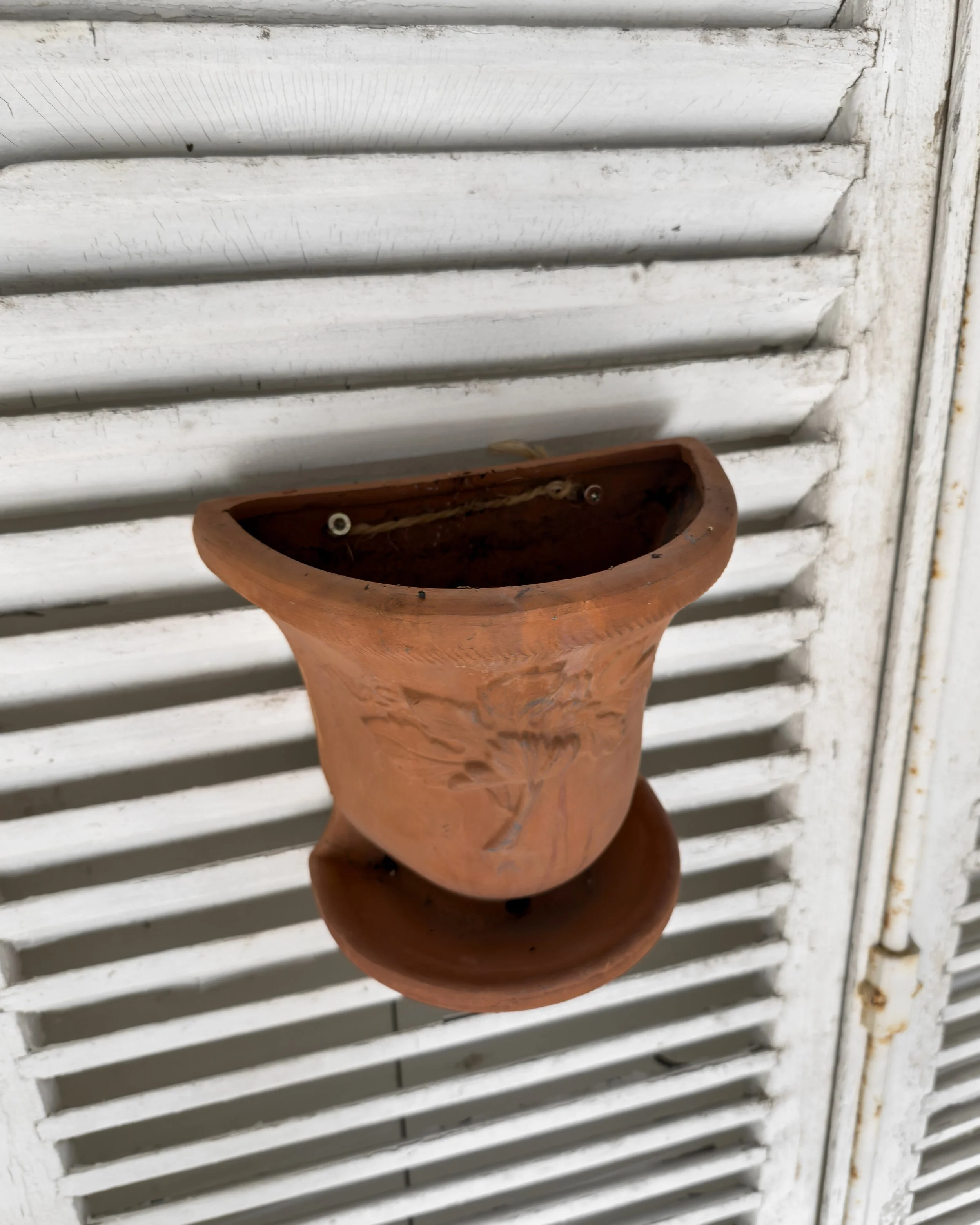 Vintage Terracotta Wall Mounted Flower Pots