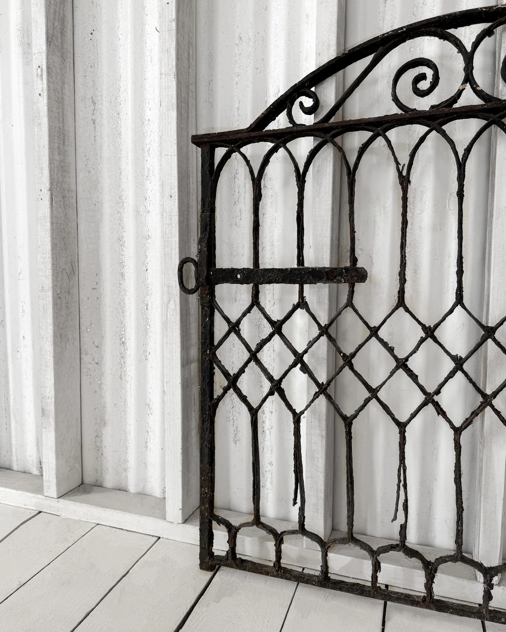 Victorian Cast Iron Garden Gate with Lattice Detail