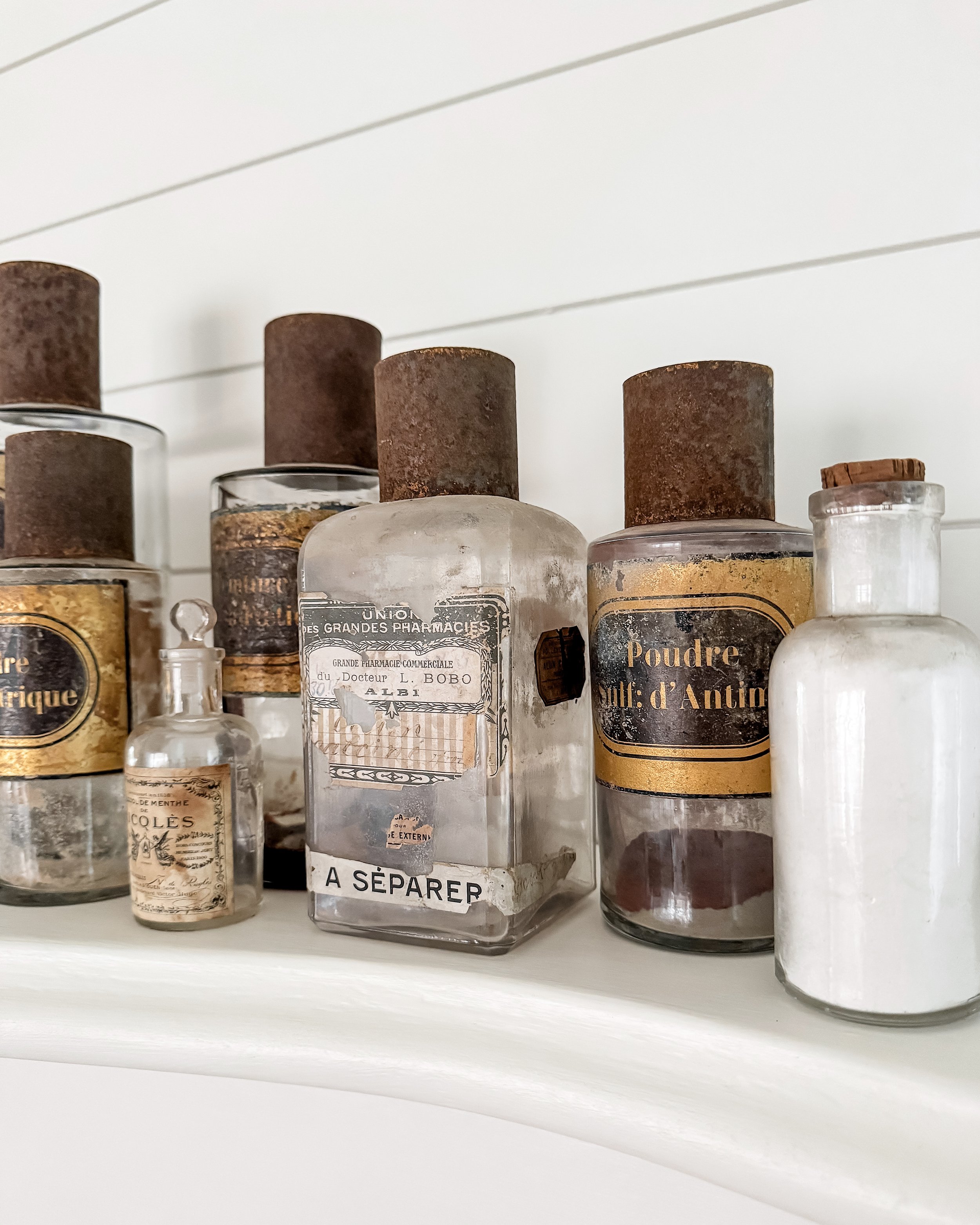 Antique French Apothecary Bottles