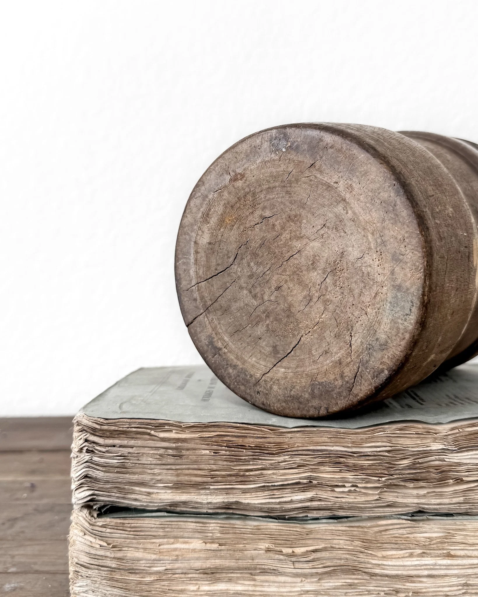 Antique Wooden Mortar