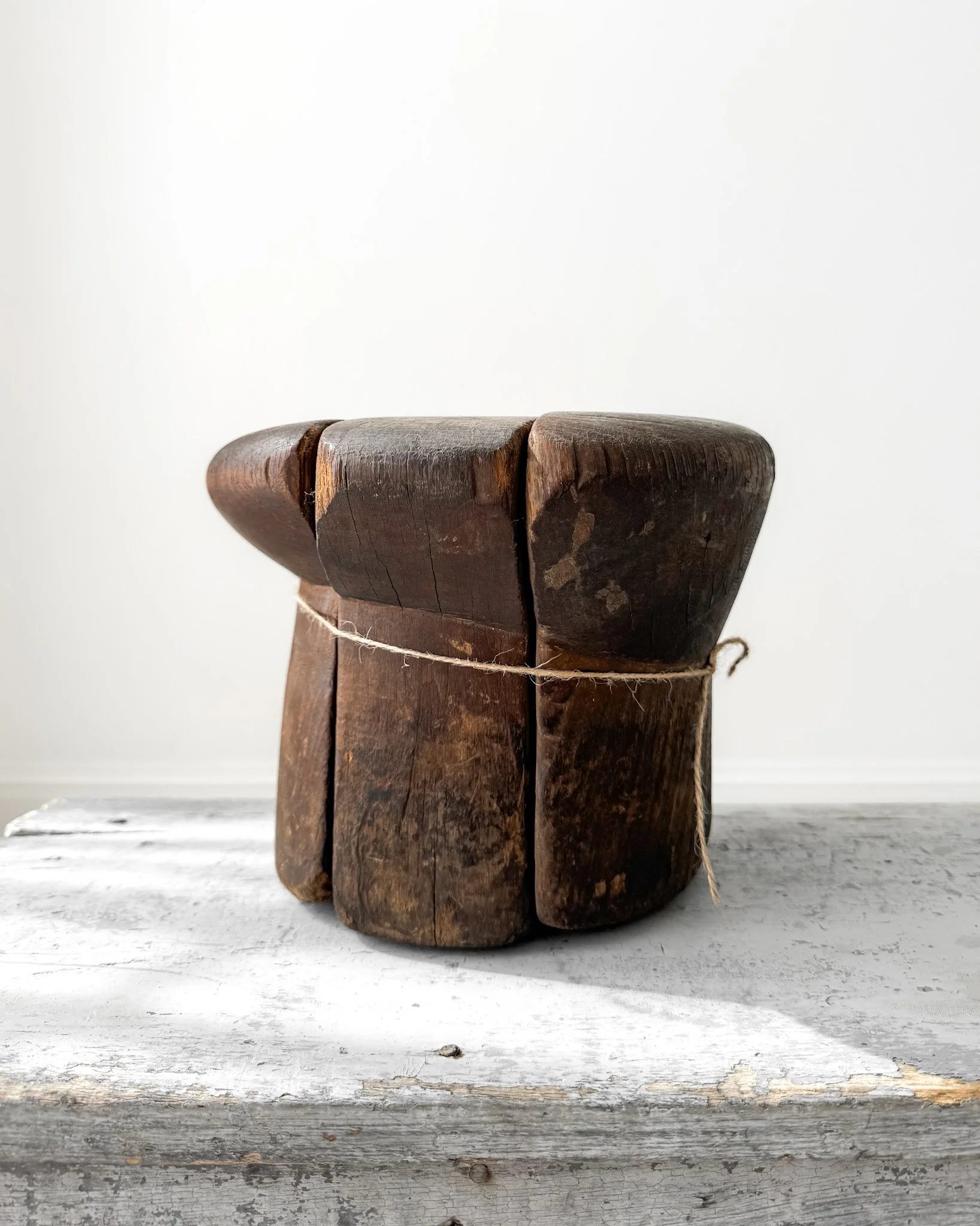 Antique Wooden Puzzle Hat Blocks
