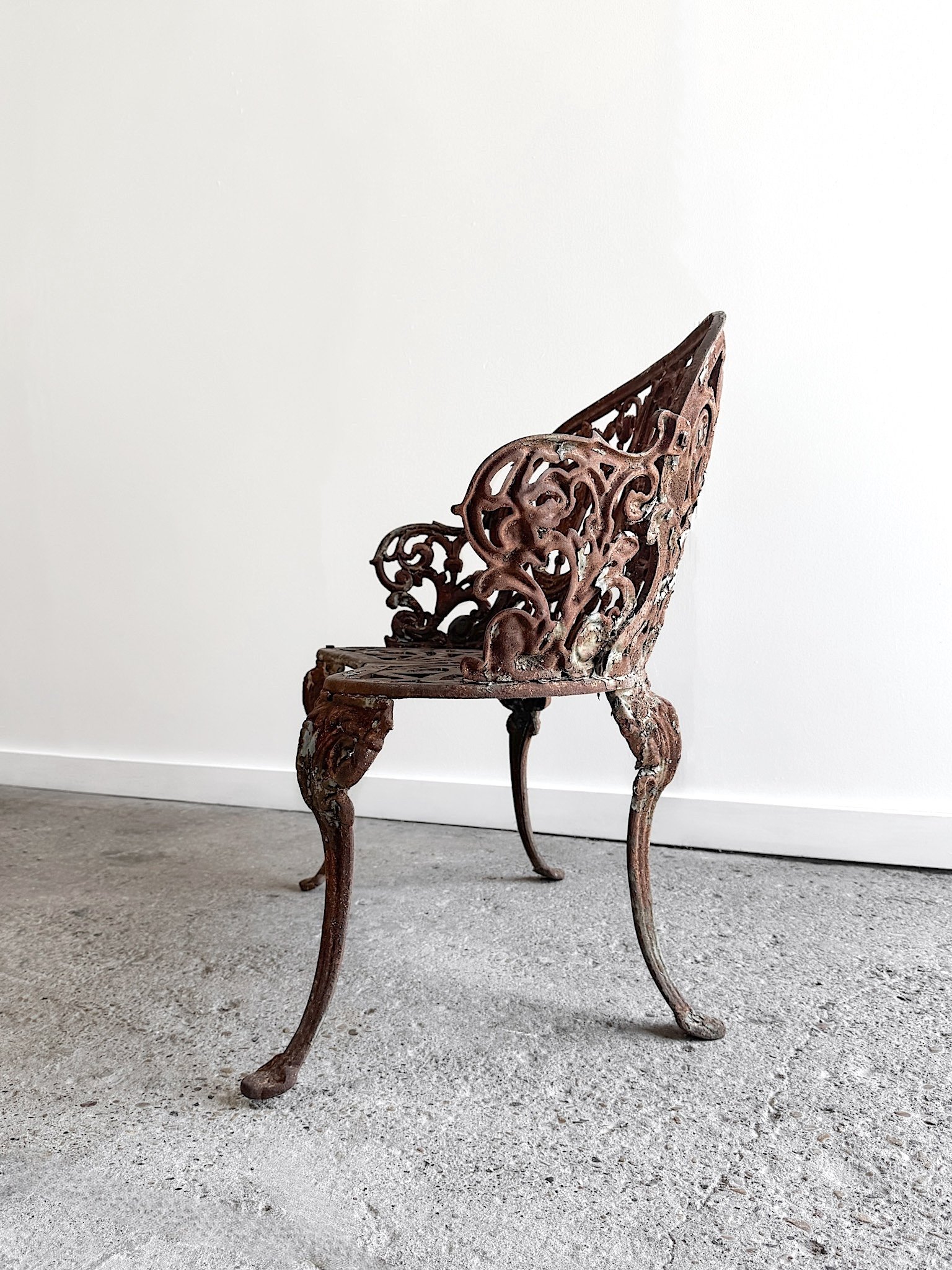 19th Century French Cast Iron Garden Settee