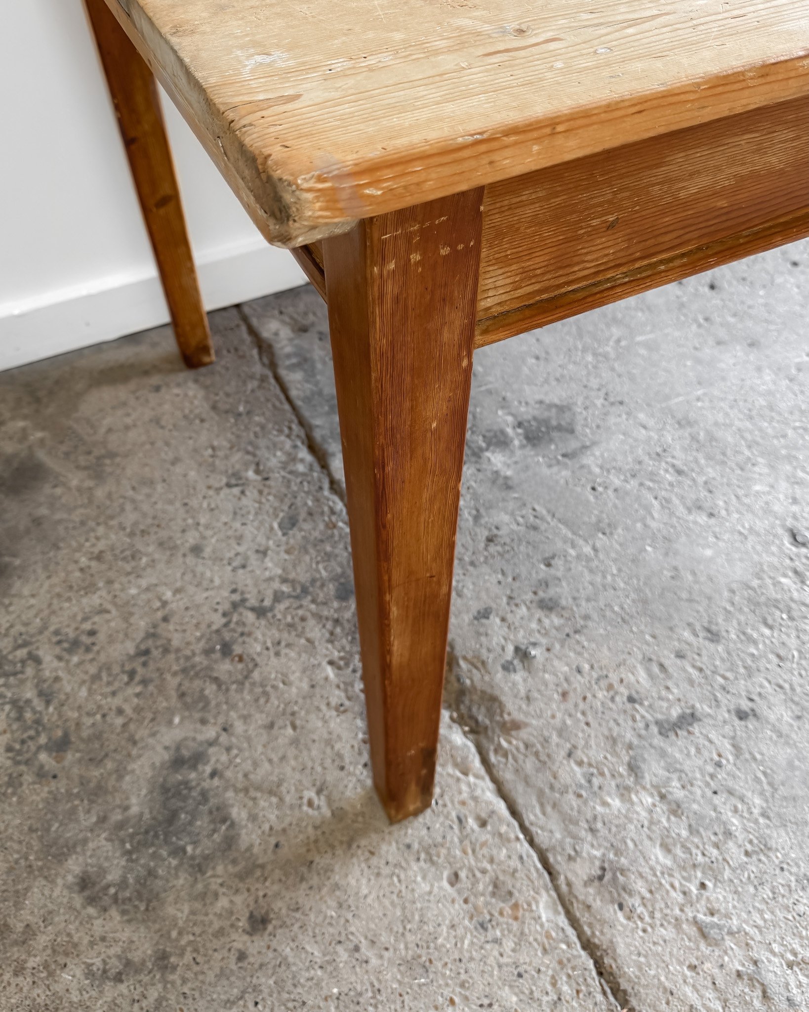 Antique English Pine Kitchen Table
