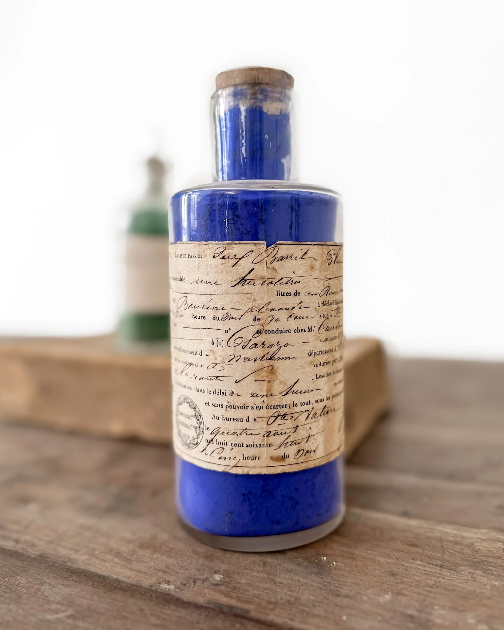 19th Century French Paint Pigments in Glass Bottles
