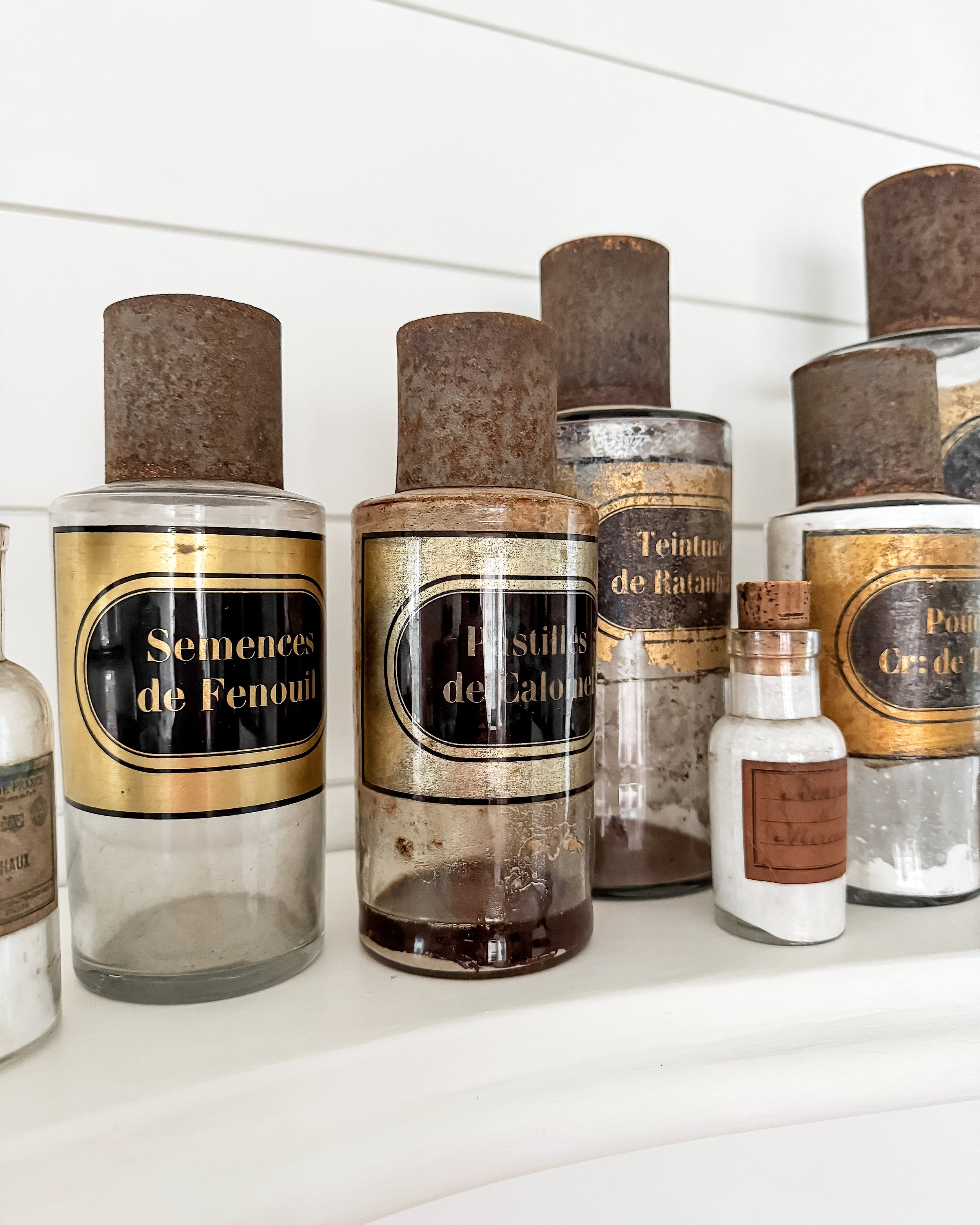 Antique French Apothecary Bottles