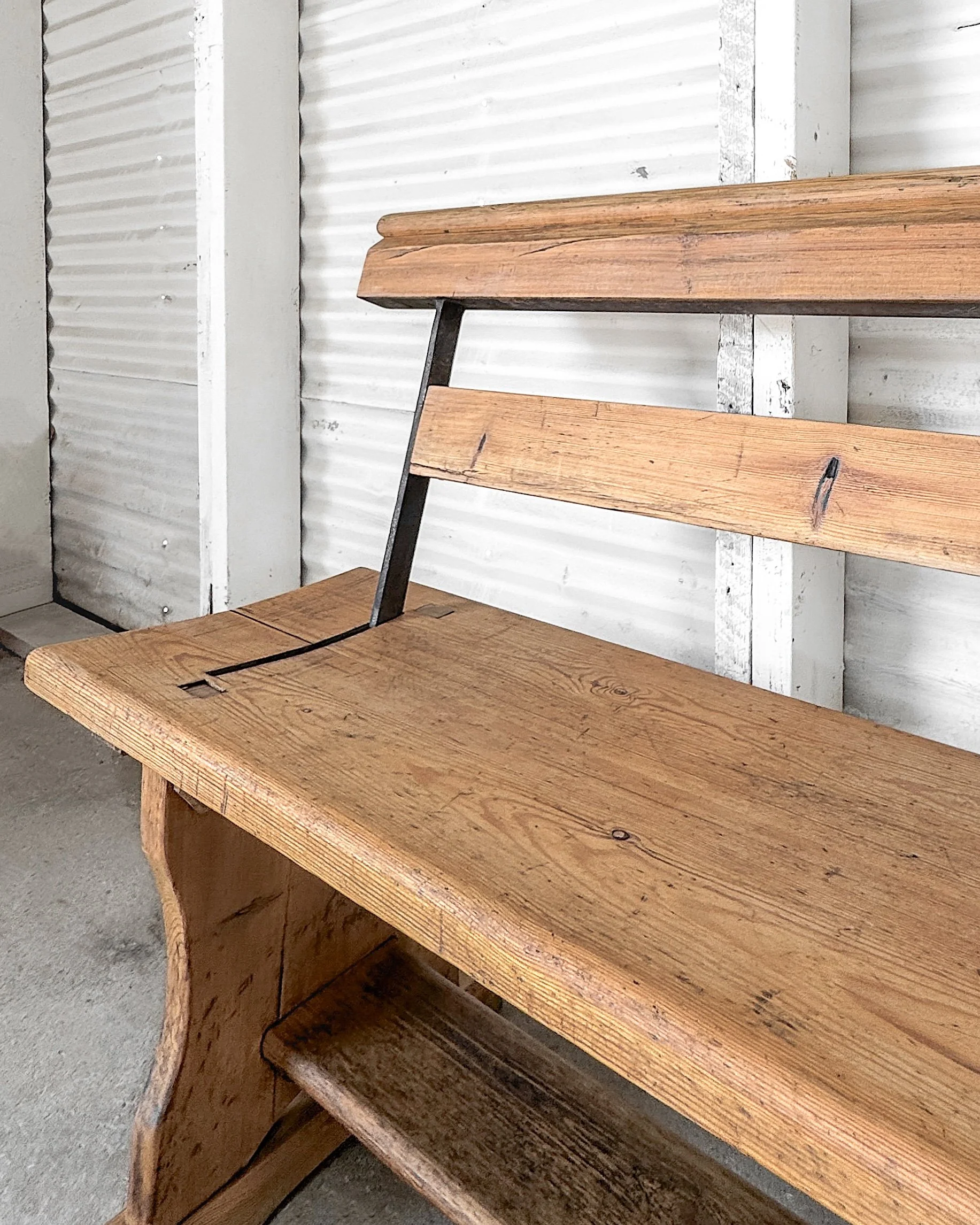 Antique Welsh Railway Platform Bench