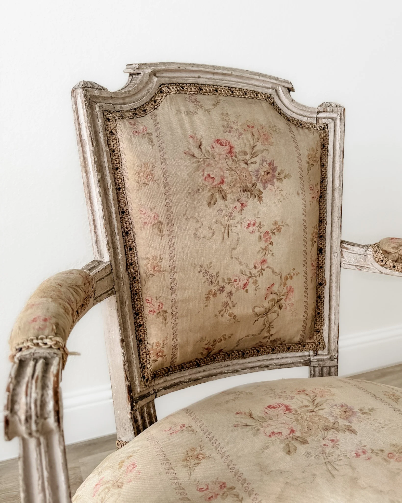 19th-Century French Louis XVI Style Fauteuil Armchairs