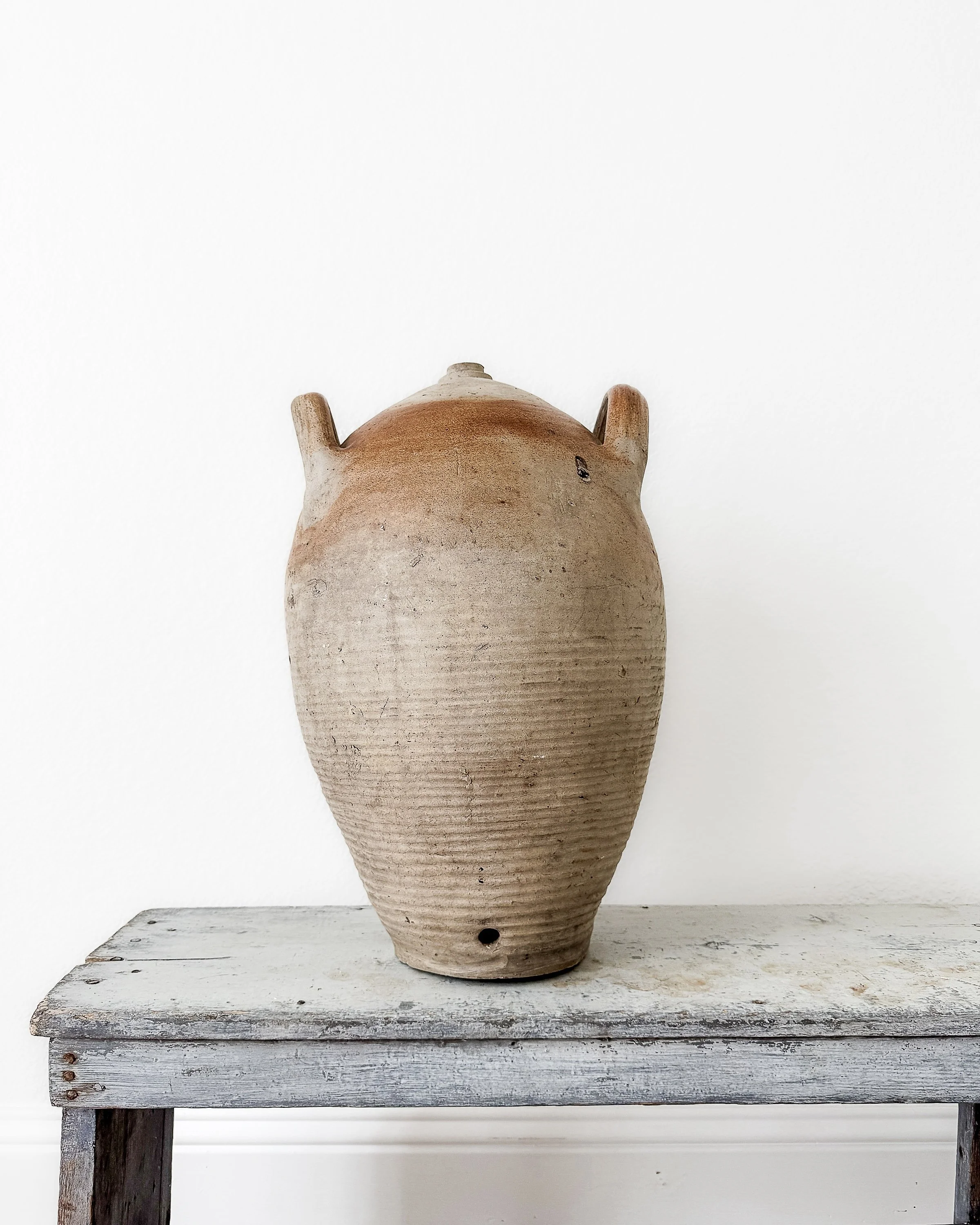 19th Century French Stoneware Olive Oil Jugs