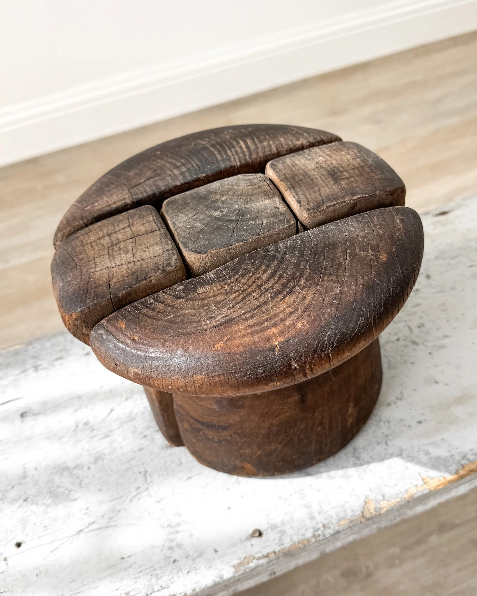 Antique Wooden Puzzle Hat Blocks