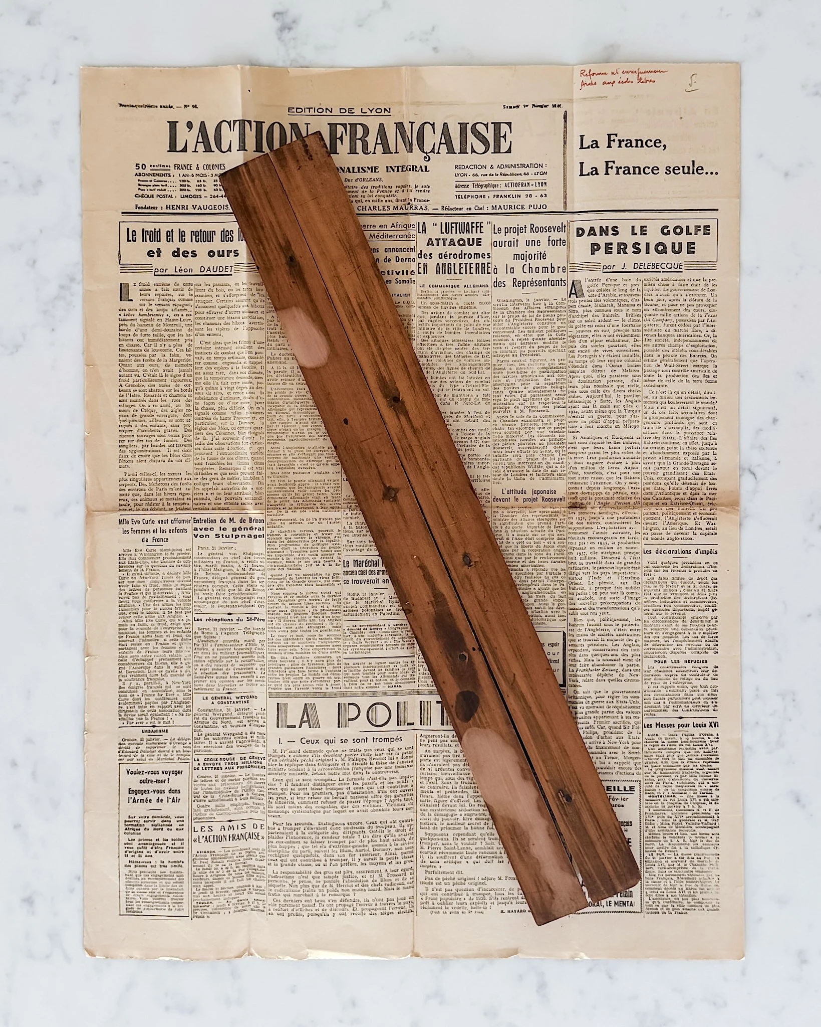 Victorian Wooden Parallel Ruler