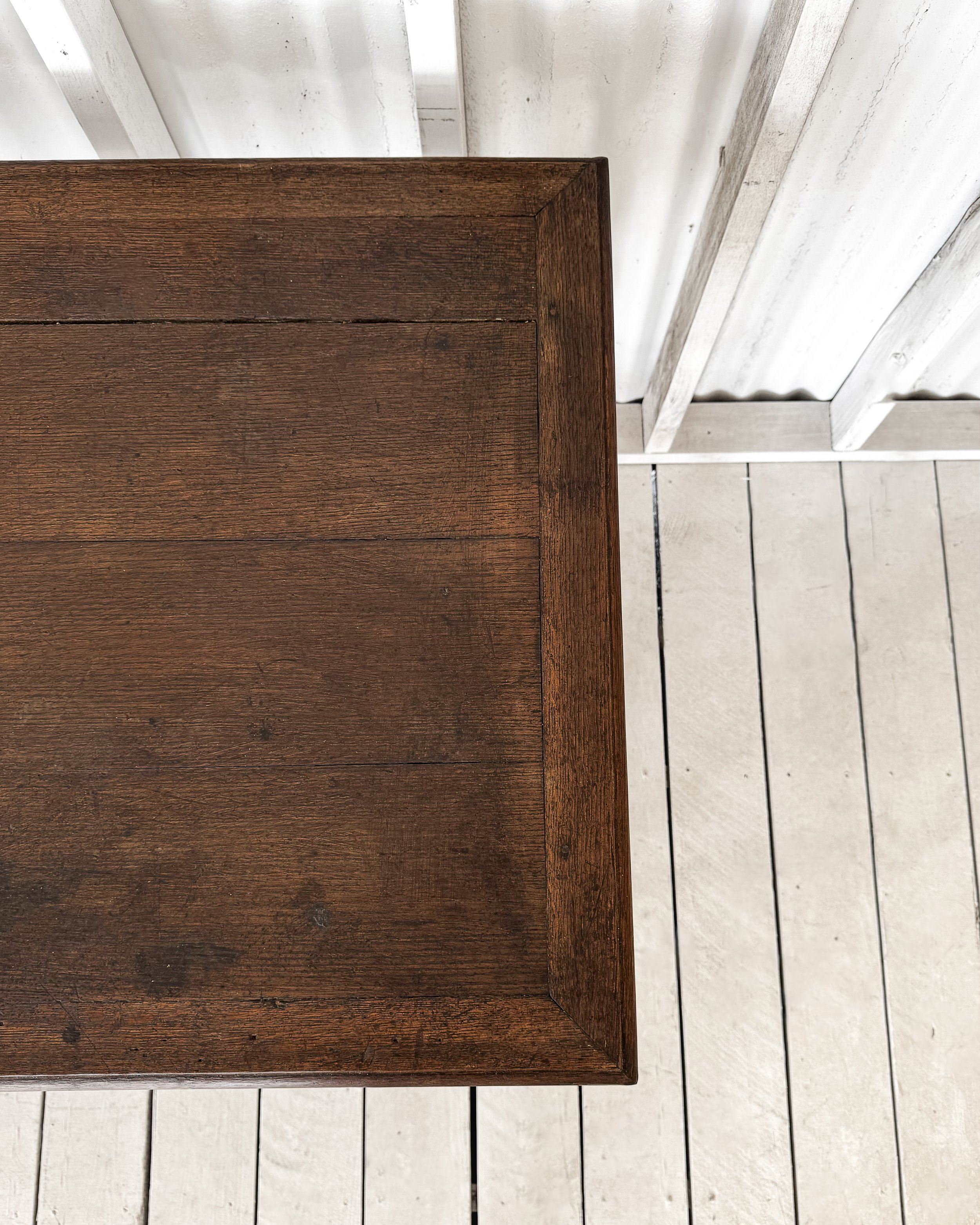 Antique French Draper's Table with Turned Legs