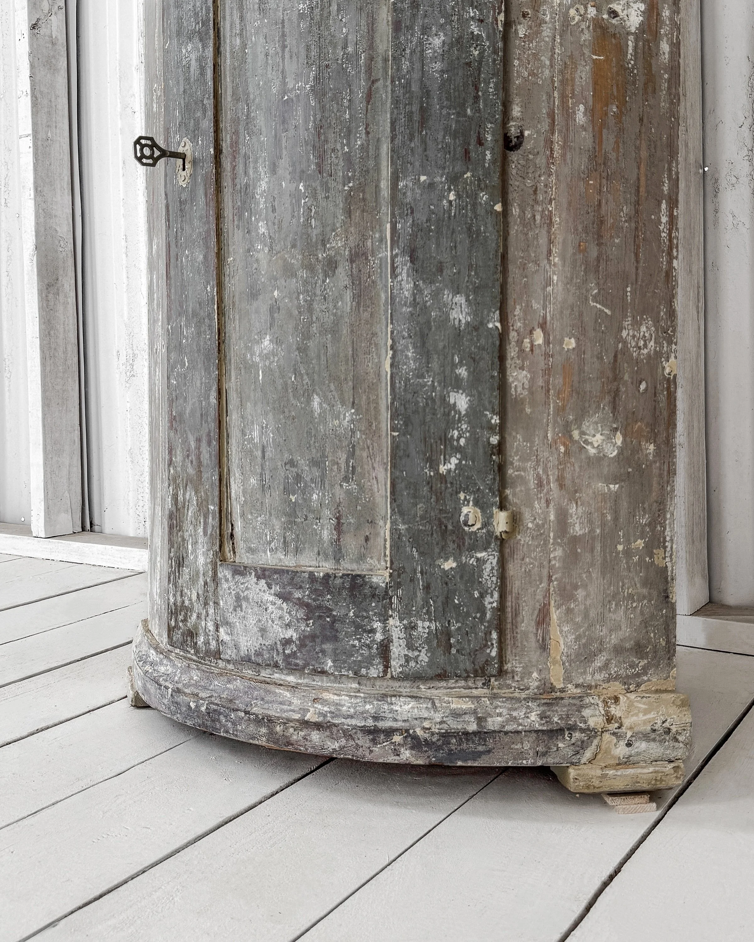 Late 18th Century Narrow Swedish Corner Cupboard