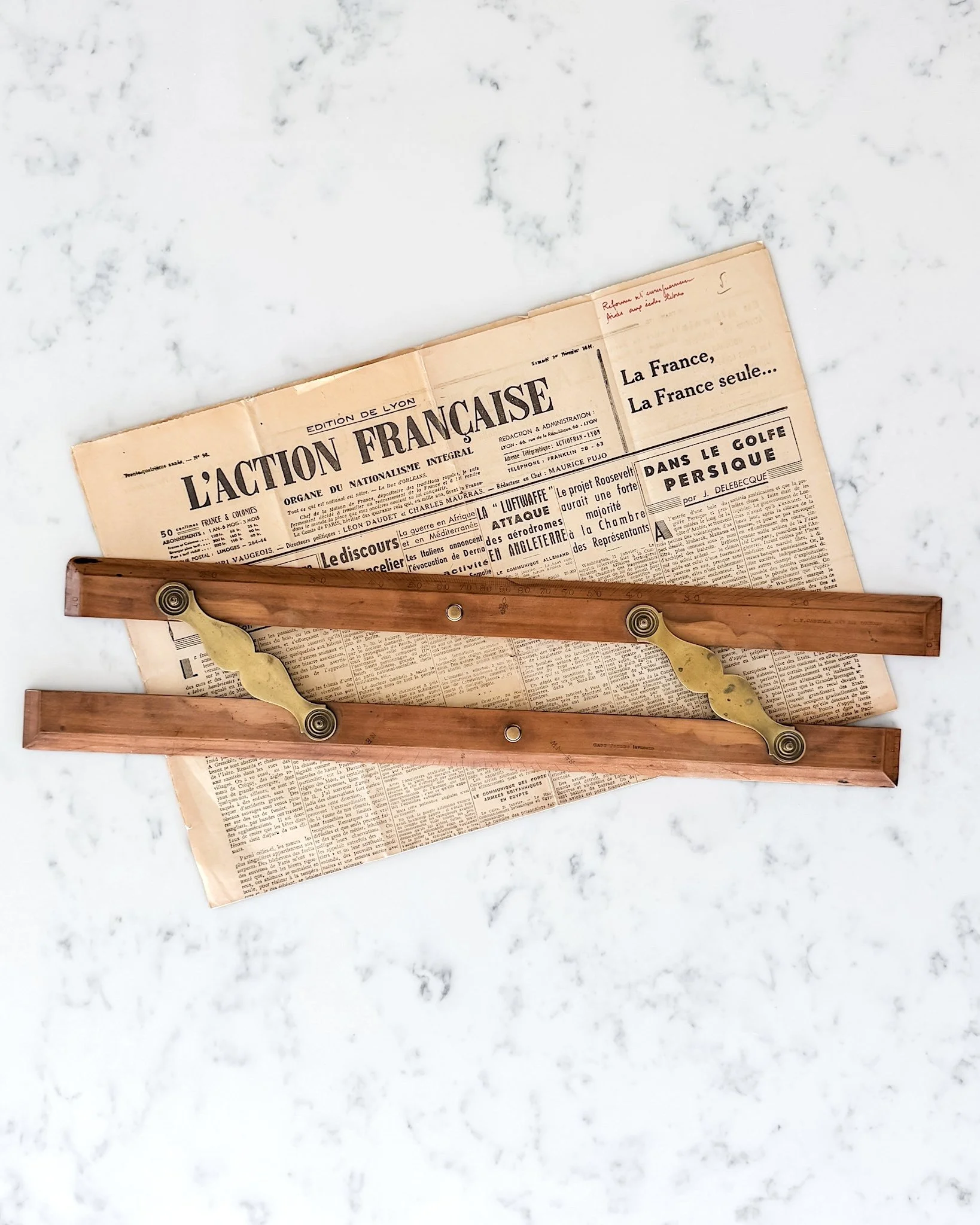Victorian Wooden Parallel Ruler