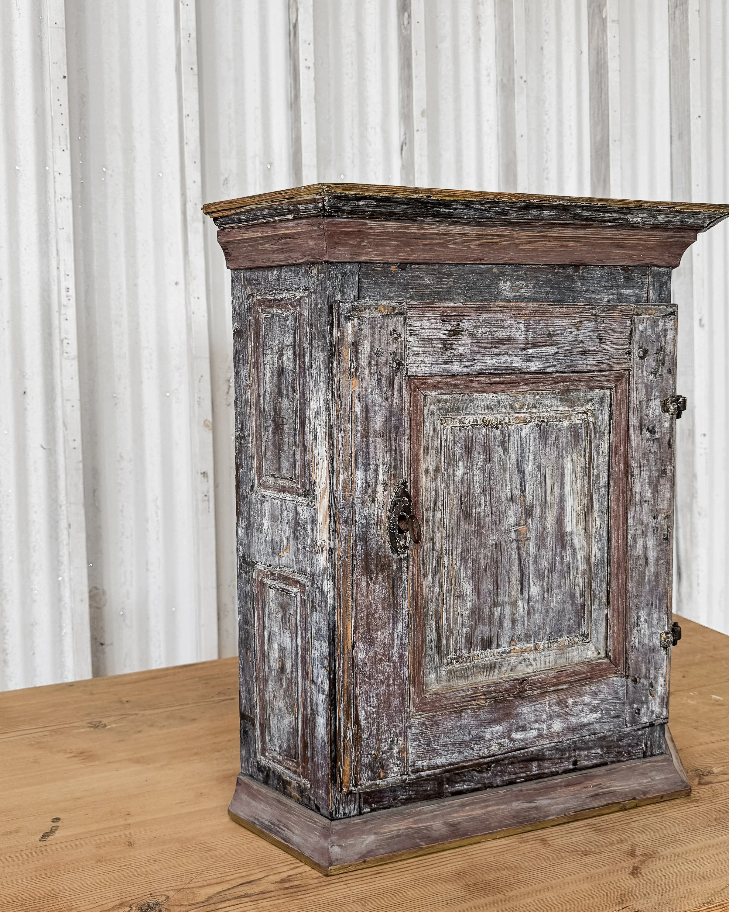 19th Century Small Swedish Hanging Corner Cabinet