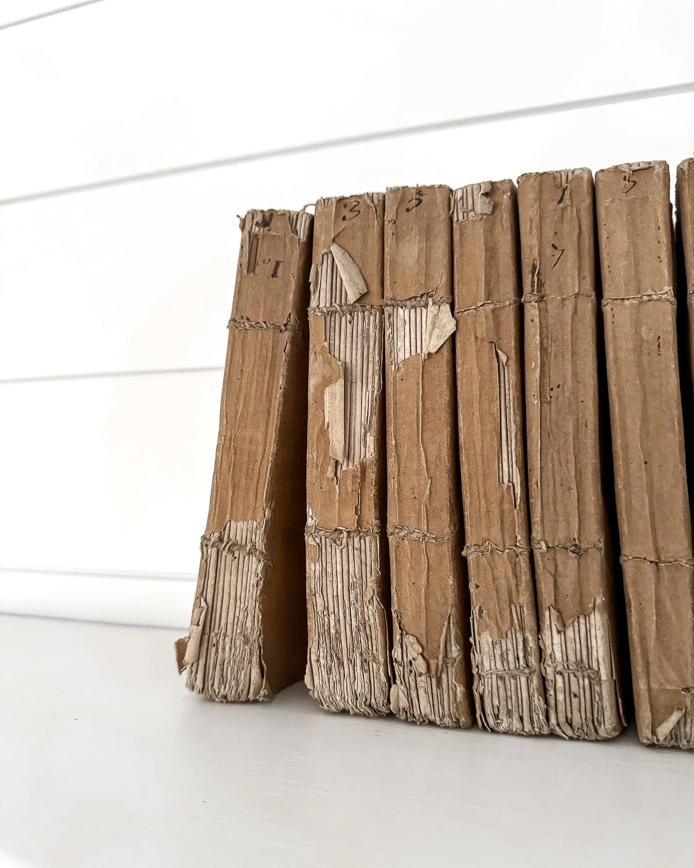18th Century French Rag Paper Books