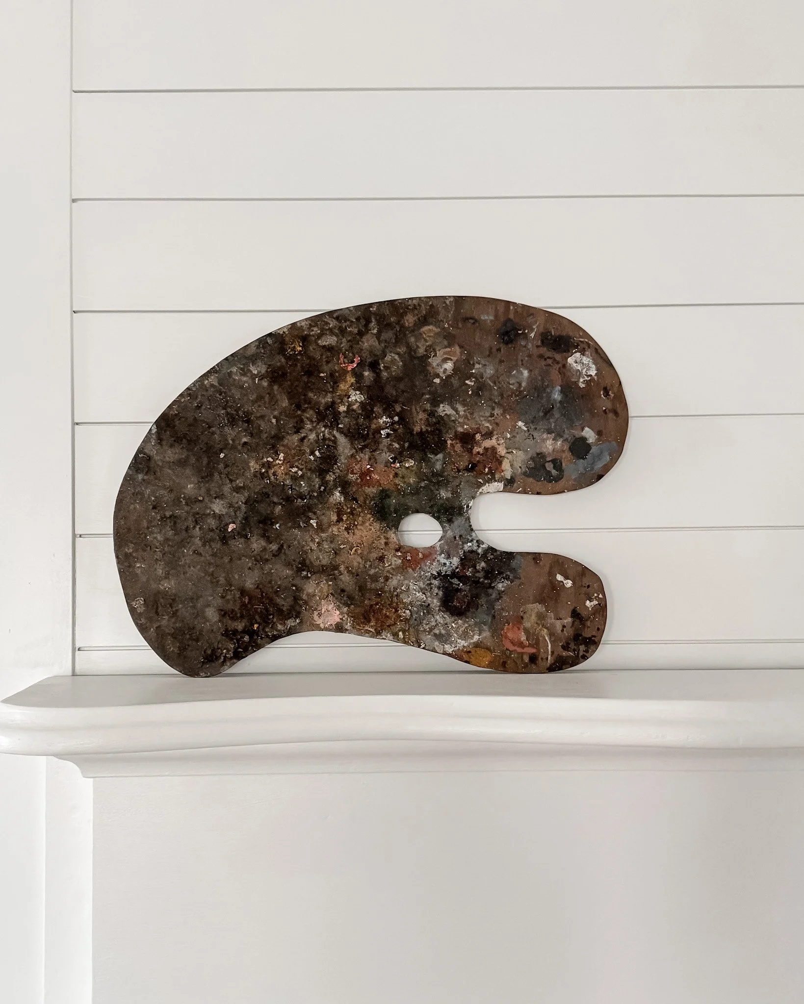 19th Century French Wooden Artist's Palette