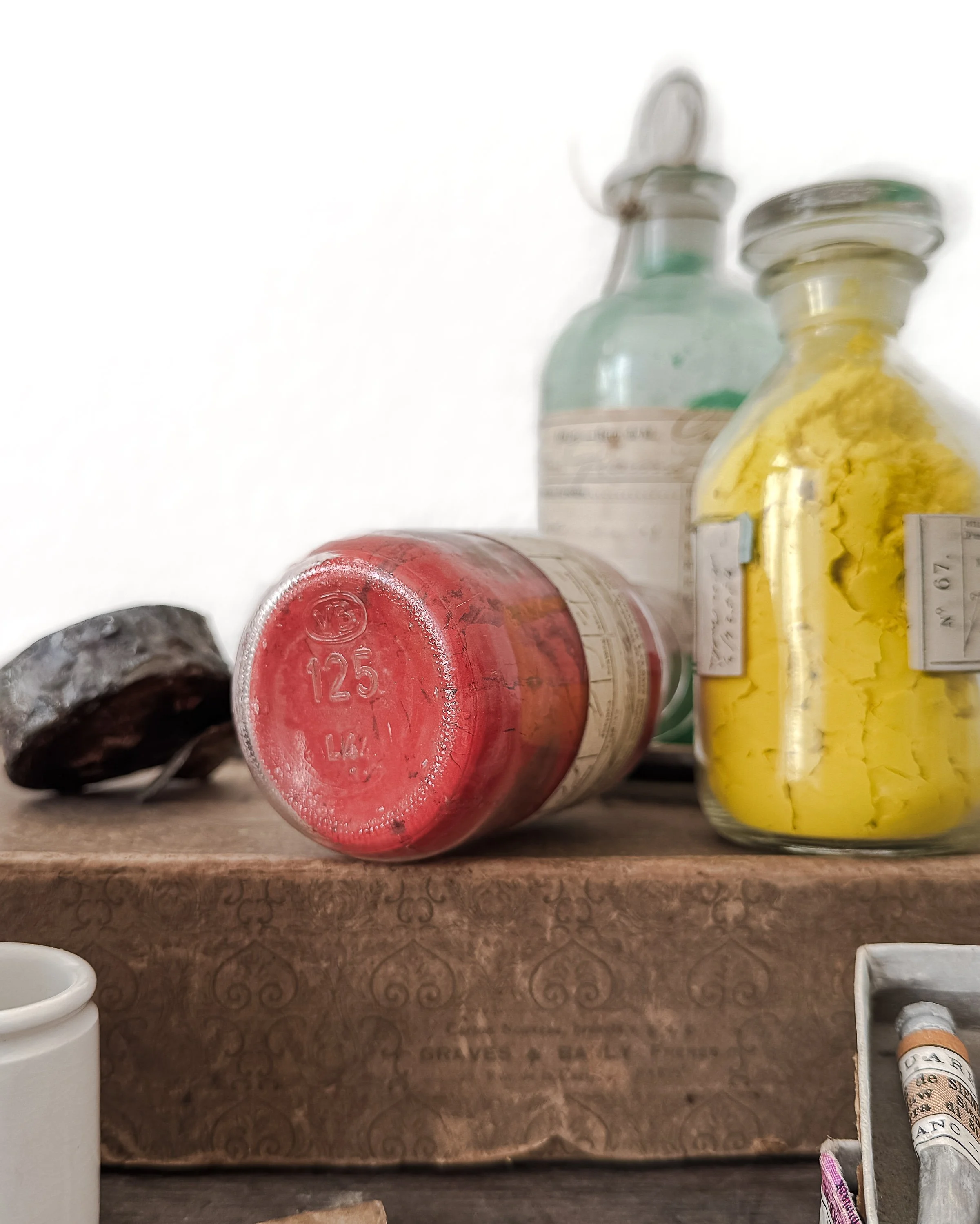 Set of Vintage French Artist Supplies