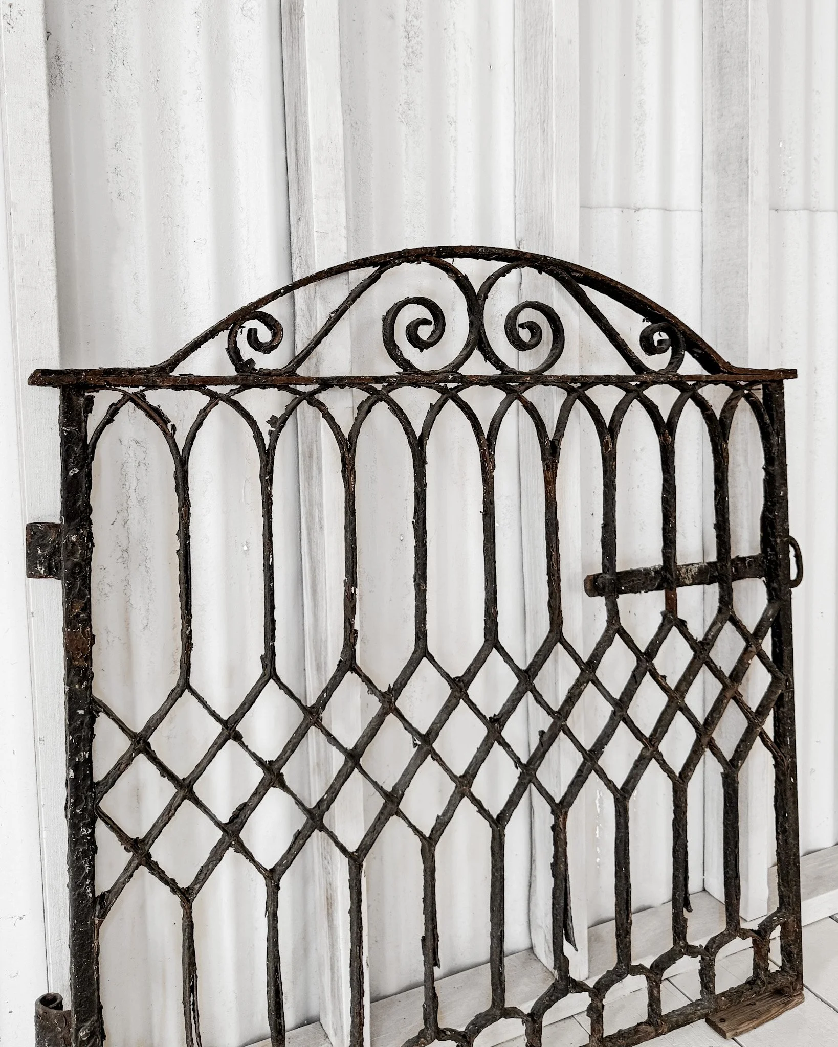Victorian Cast Iron Garden Gate with Lattice Detail