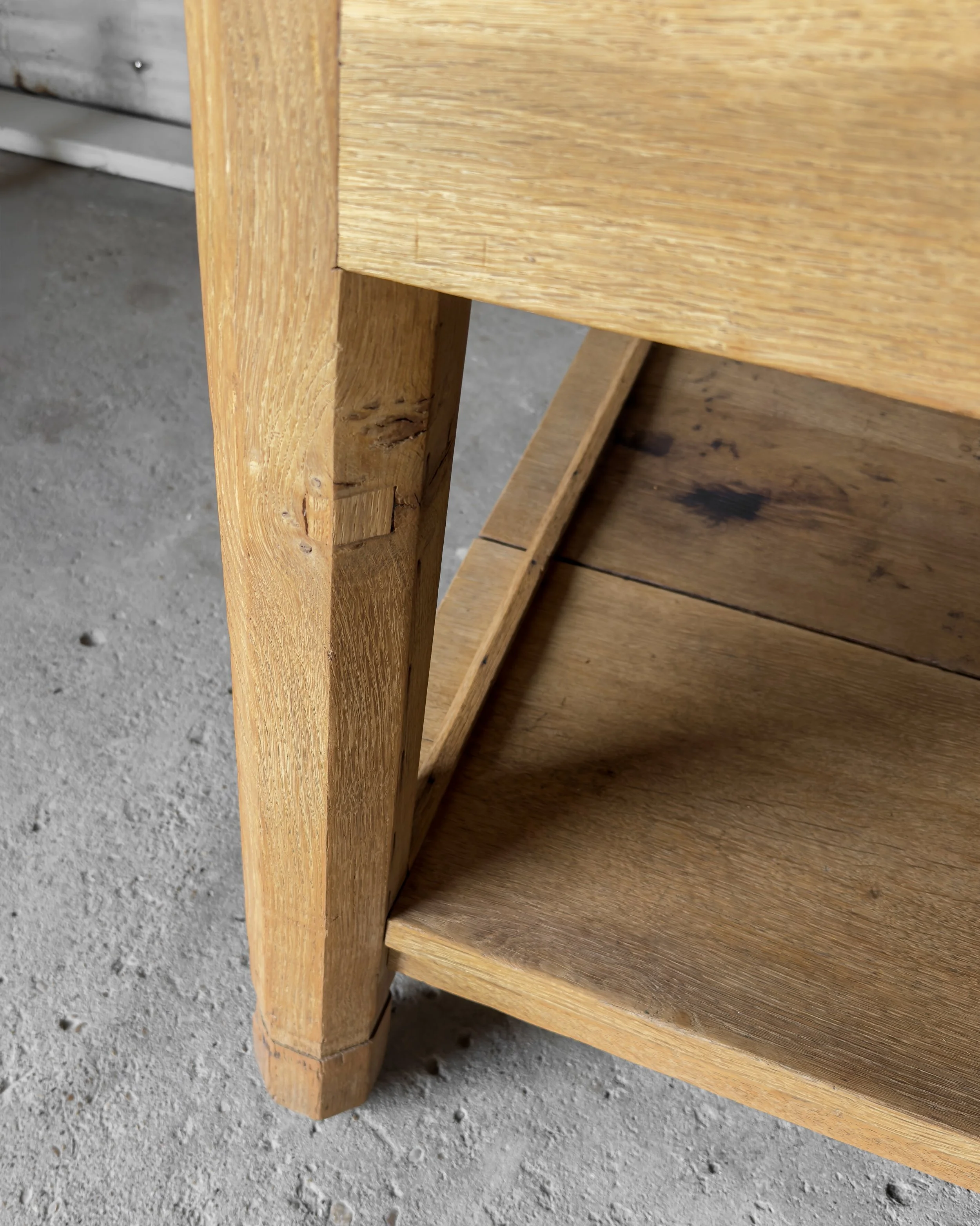 Antique English Oak Work Table | Kitchen Island