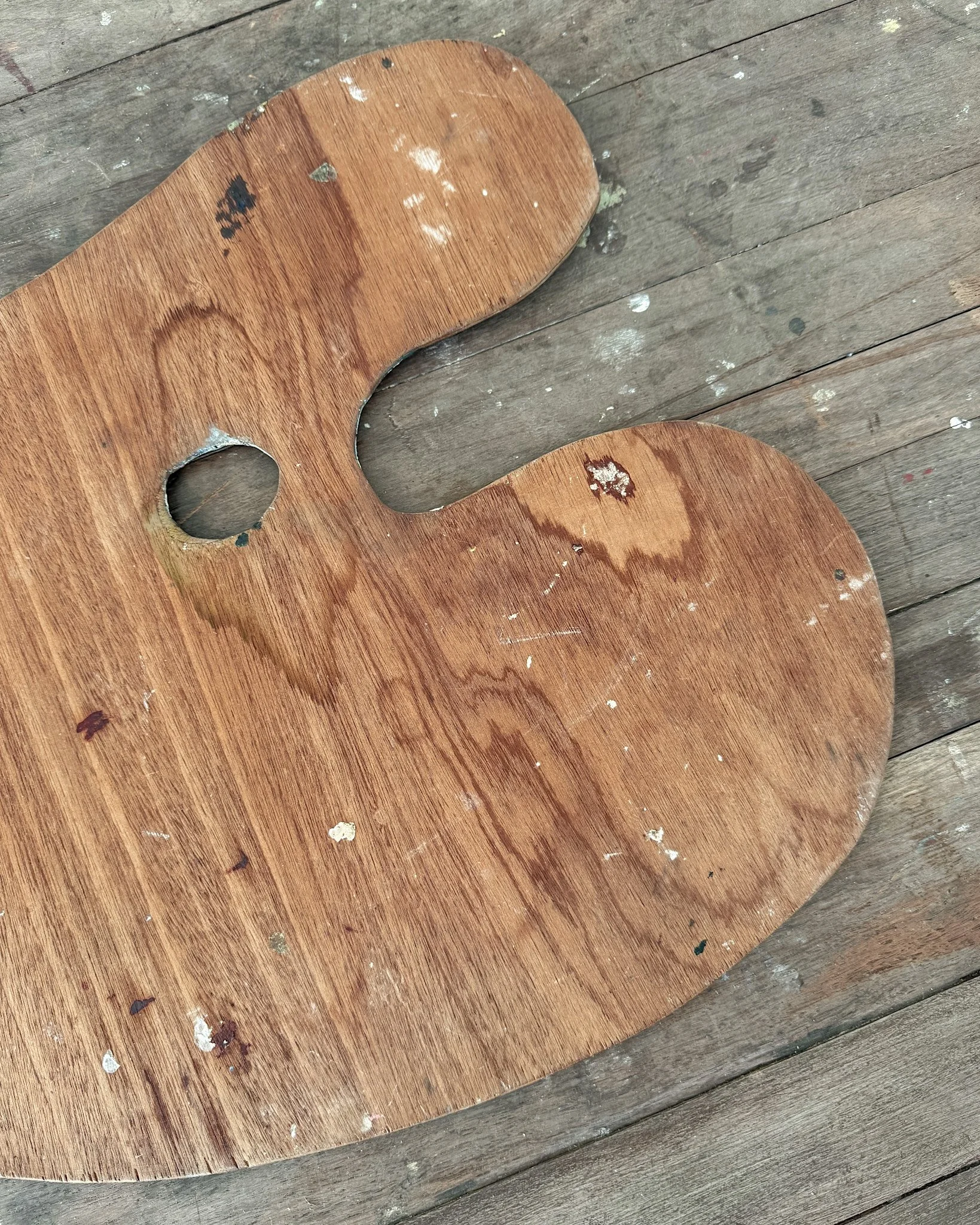 Antique Wooden French Artist's Palette