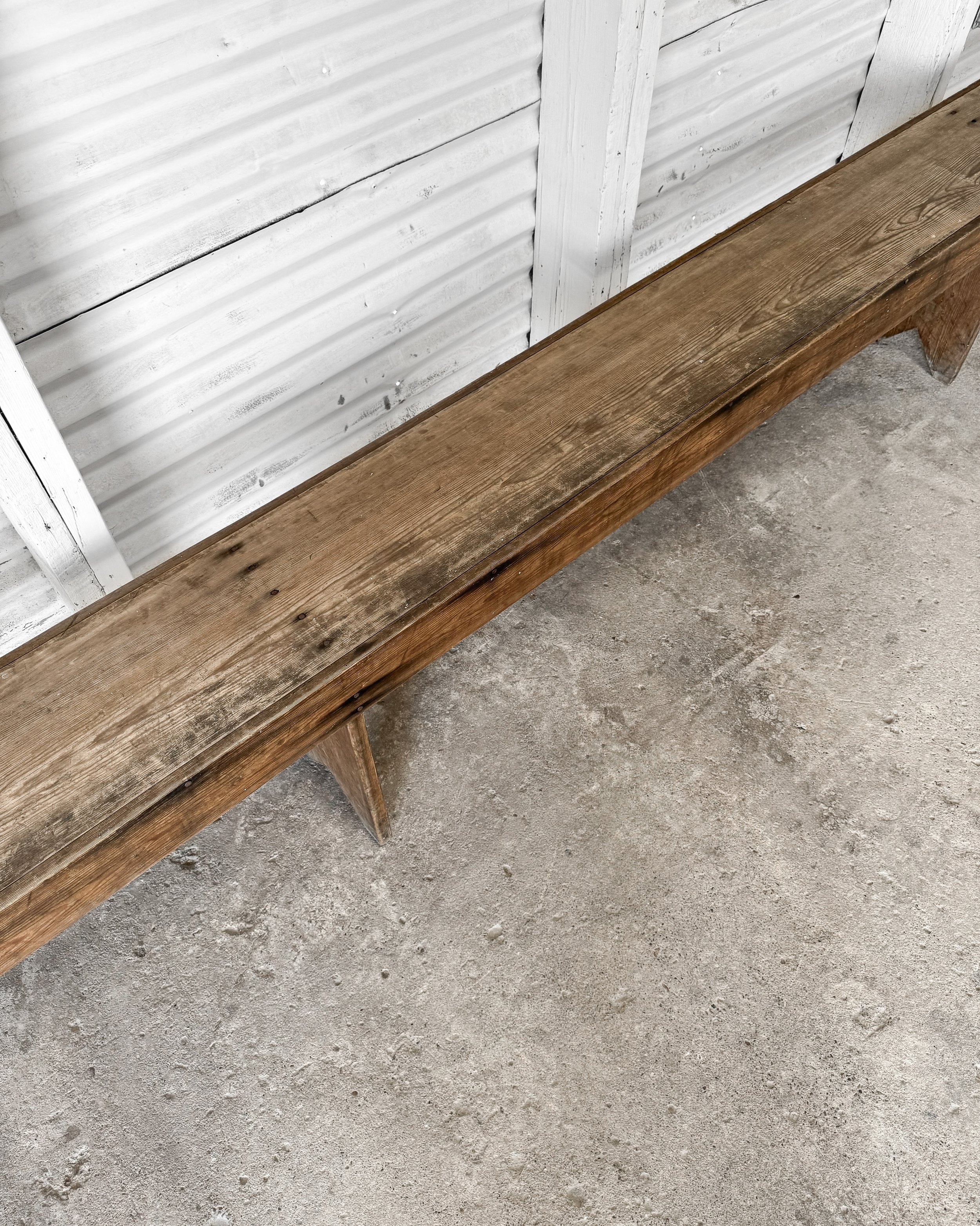 Antique French Bench with Primitive Legs