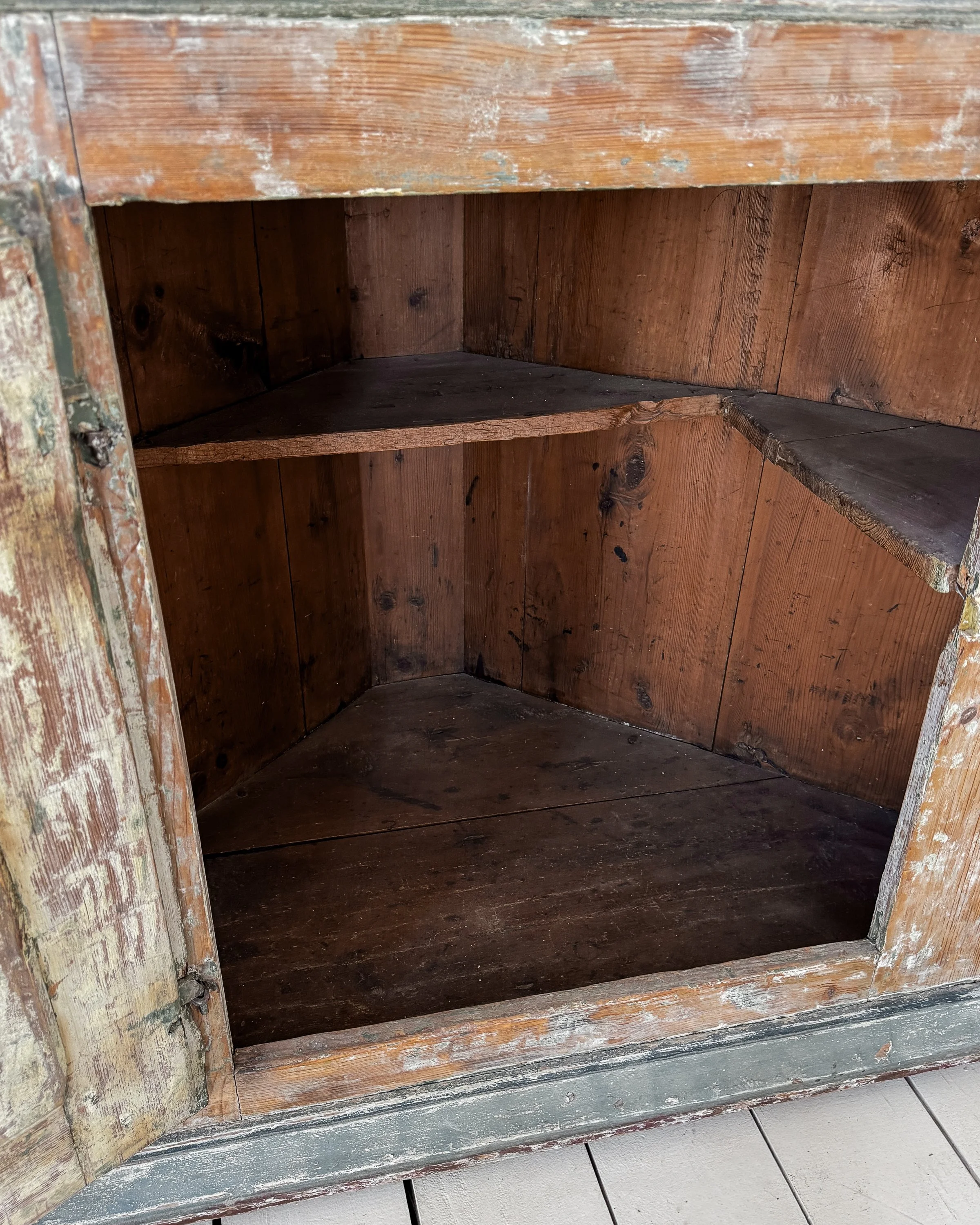Late Baroque Swedish Corner Cupboard