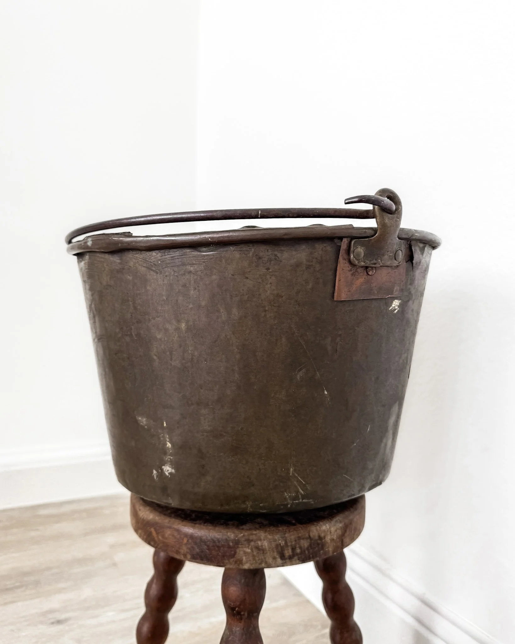 Antique Copper Cauldron