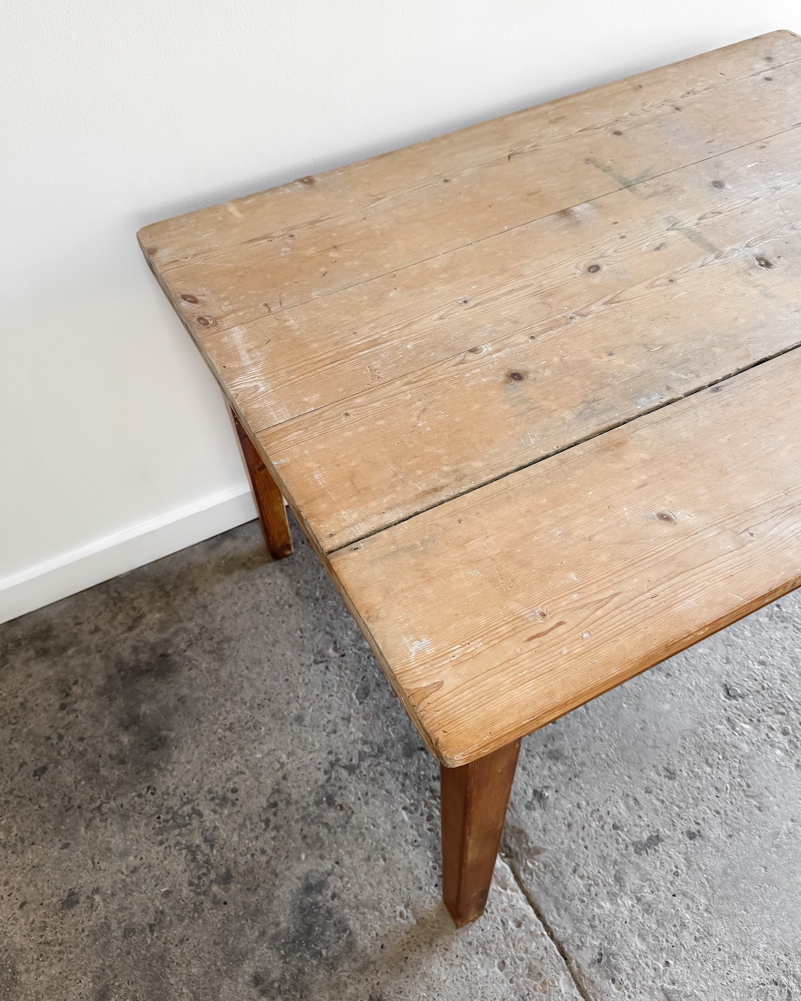 Antique English Pine Kitchen Table