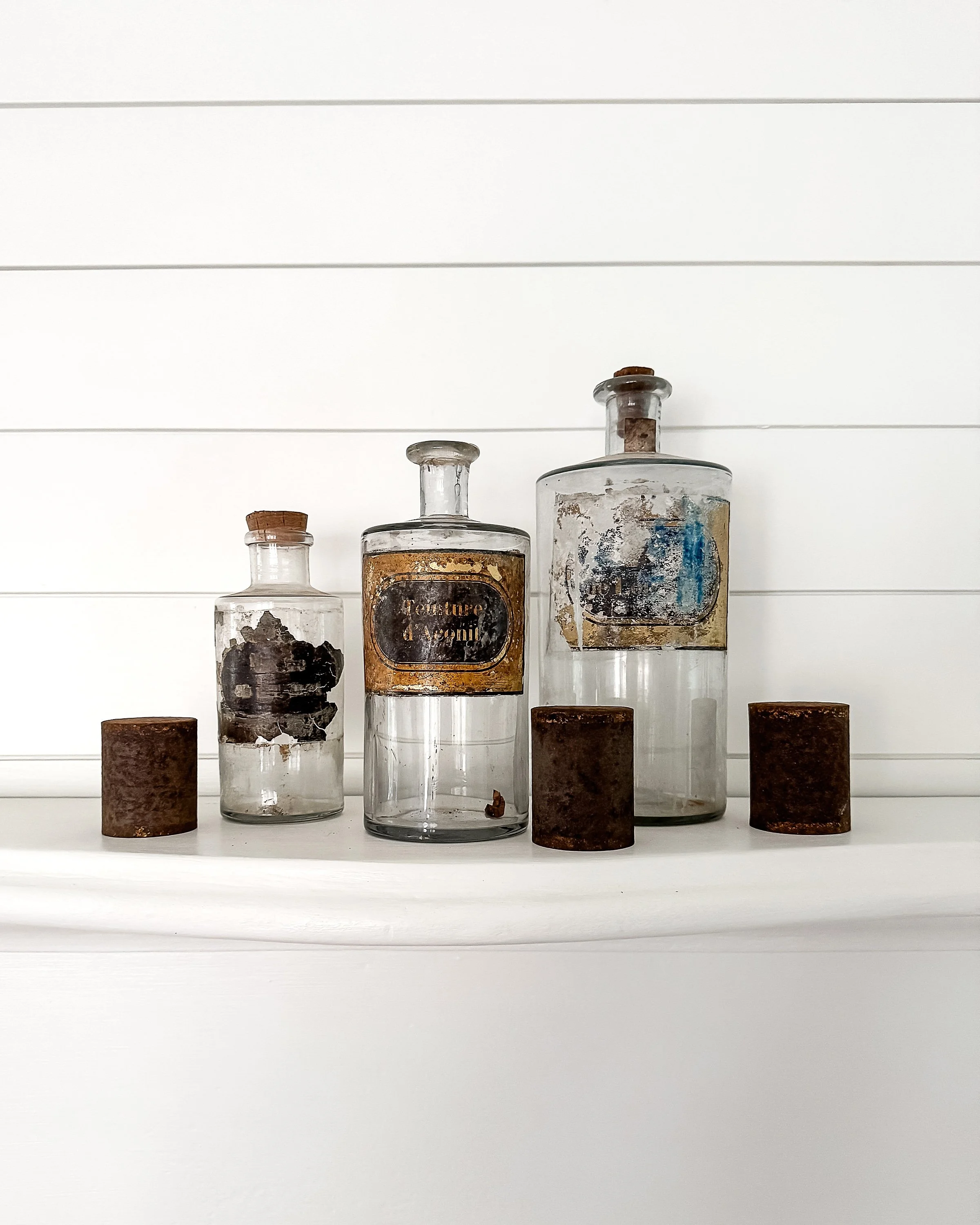 Antique French Apothecary Bottles