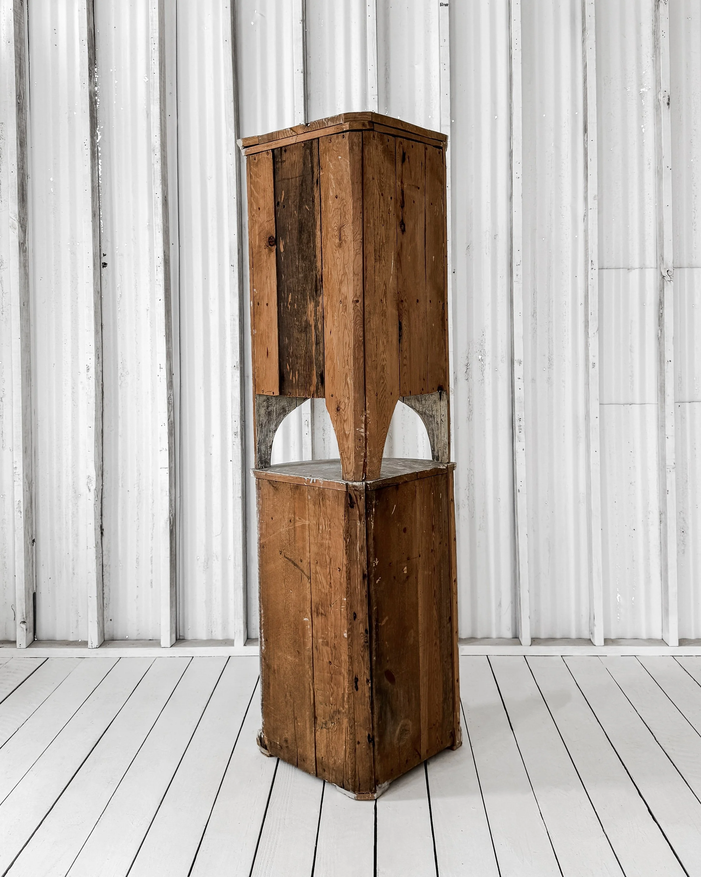 Late 18th Century Narrow Swedish Corner Cupboard