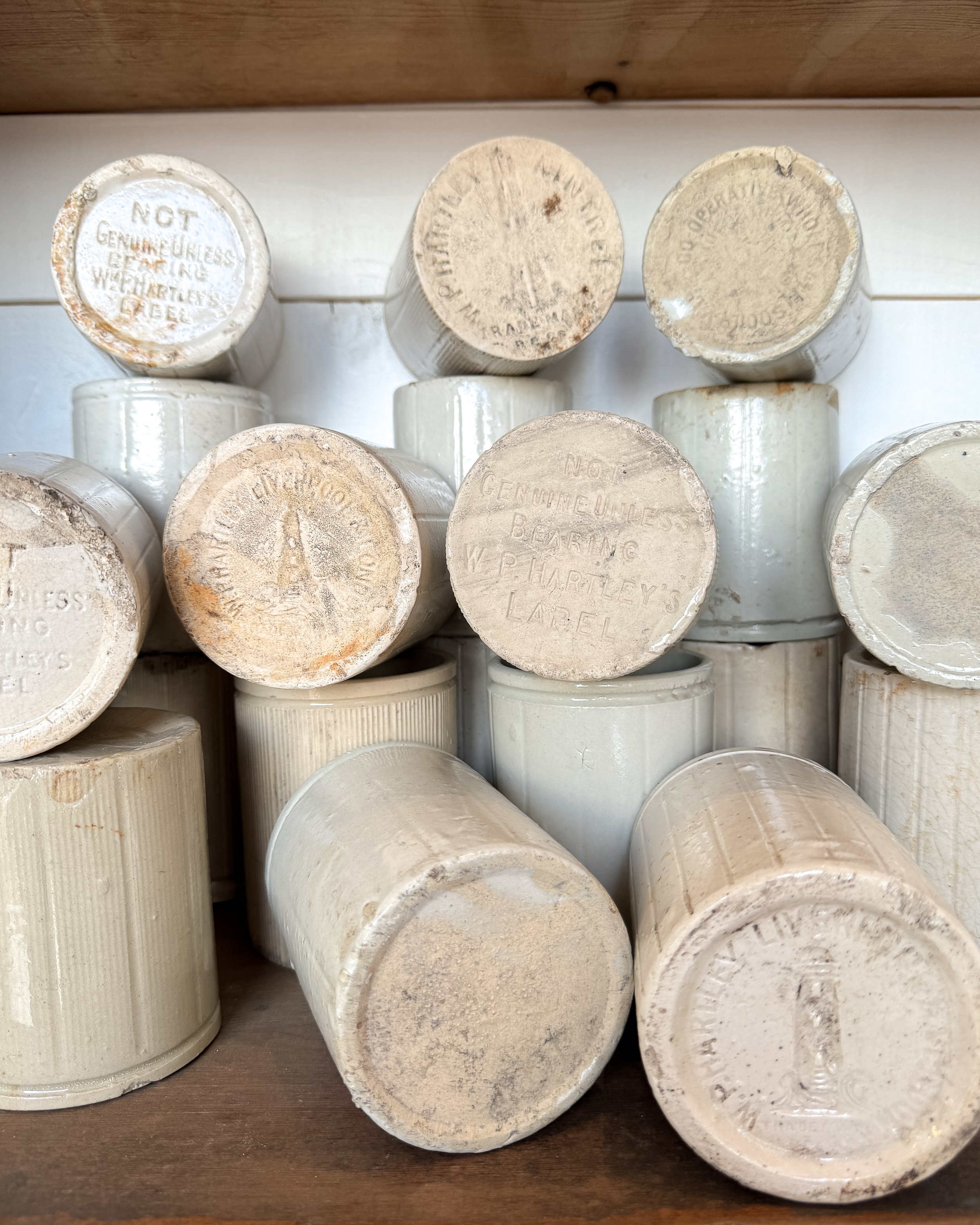 Victorian Stoneware Marmalade Jars