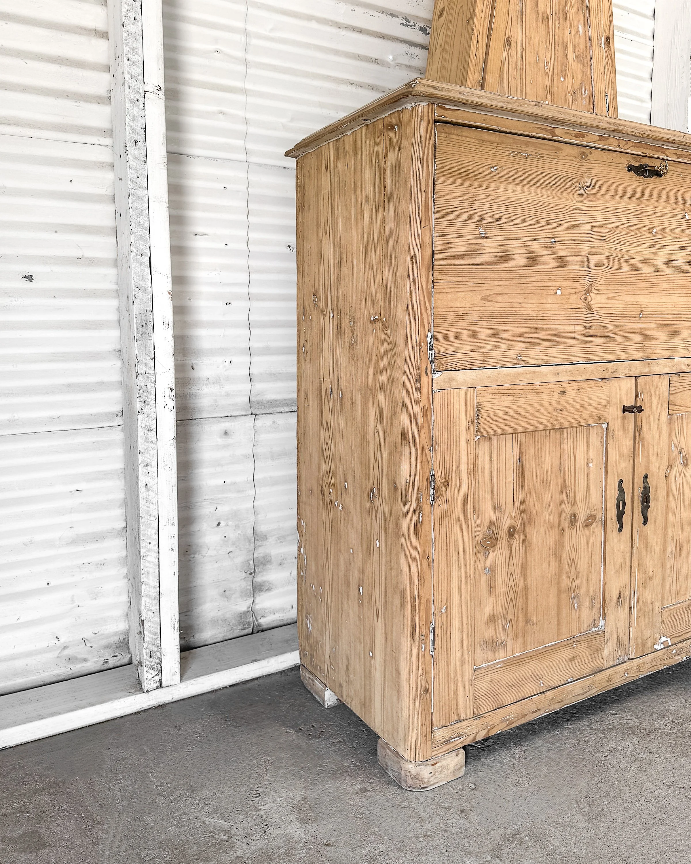 18th century Swedish Gustavian Mora Clock Secretary