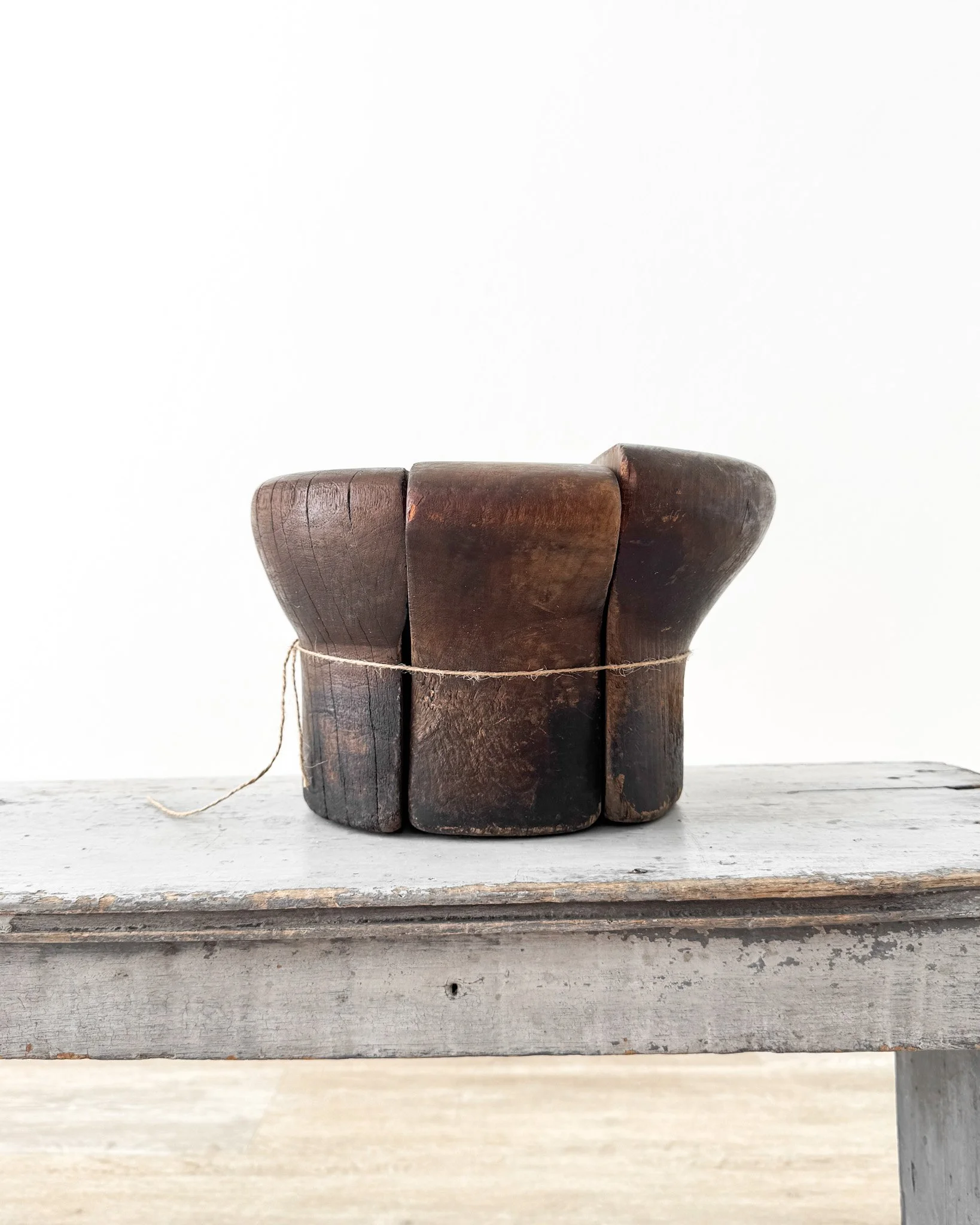 Antique Wooden Puzzle Hat Blocks