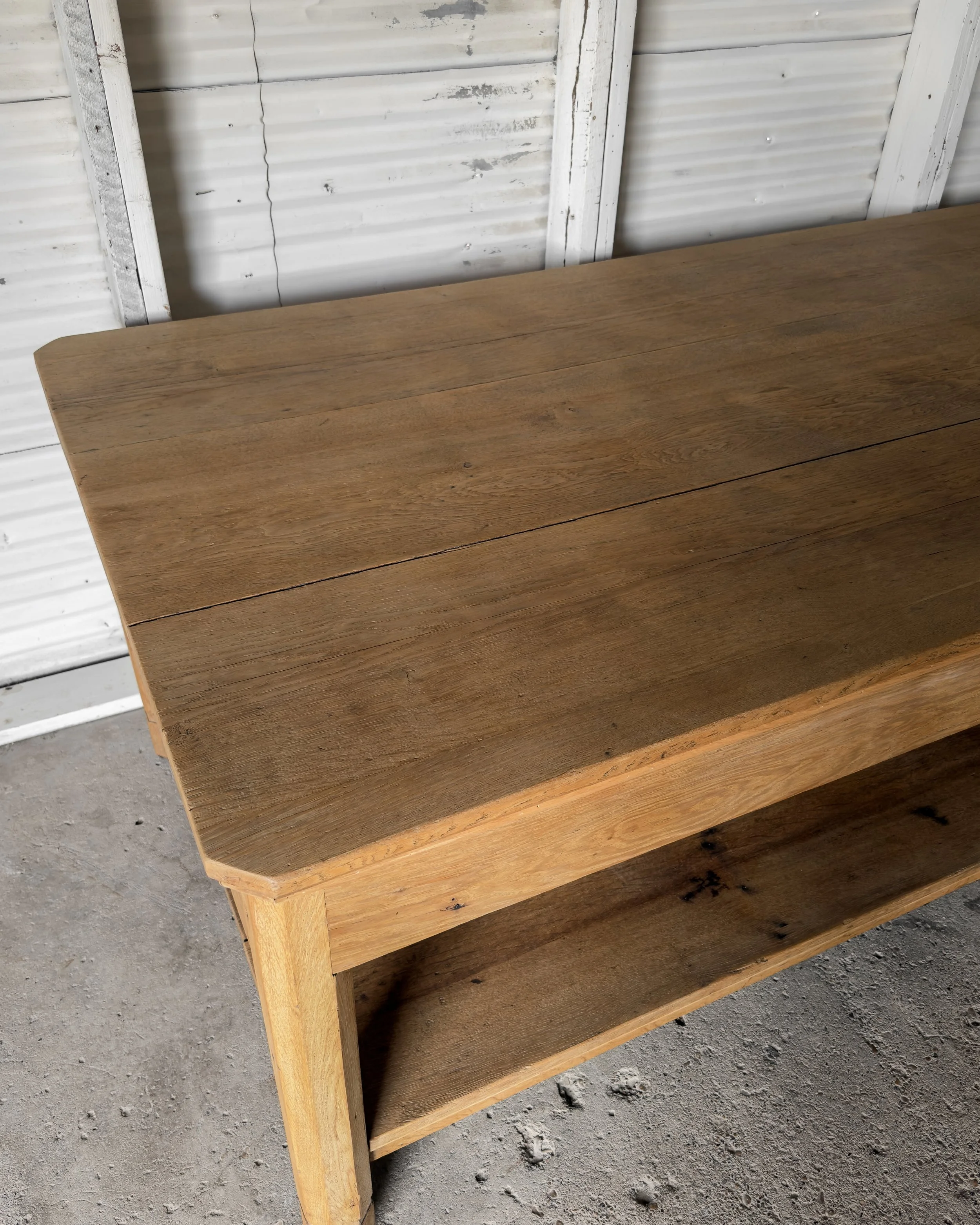 Antique English Oak Work Table | Kitchen Island